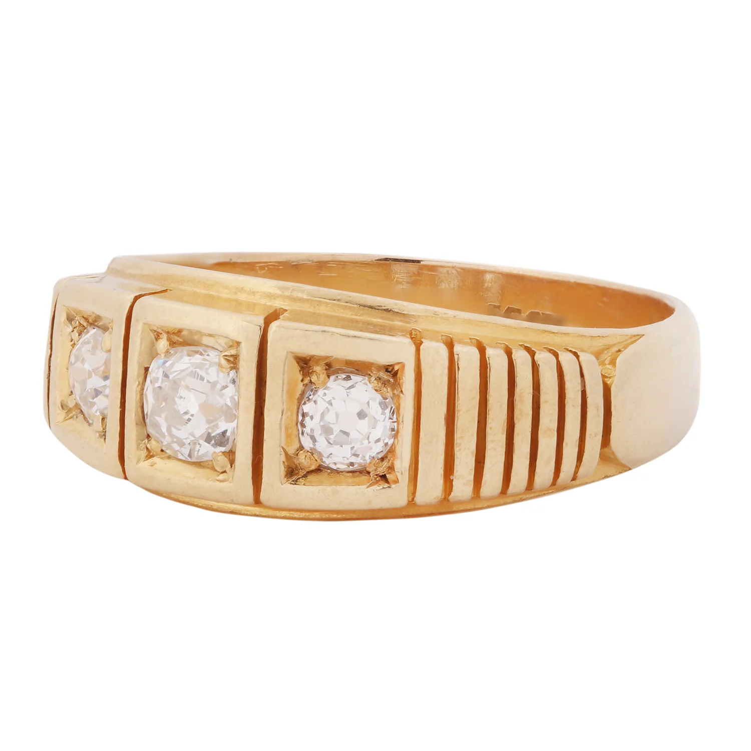 Linear Diamond Antique Ring - Image 3
