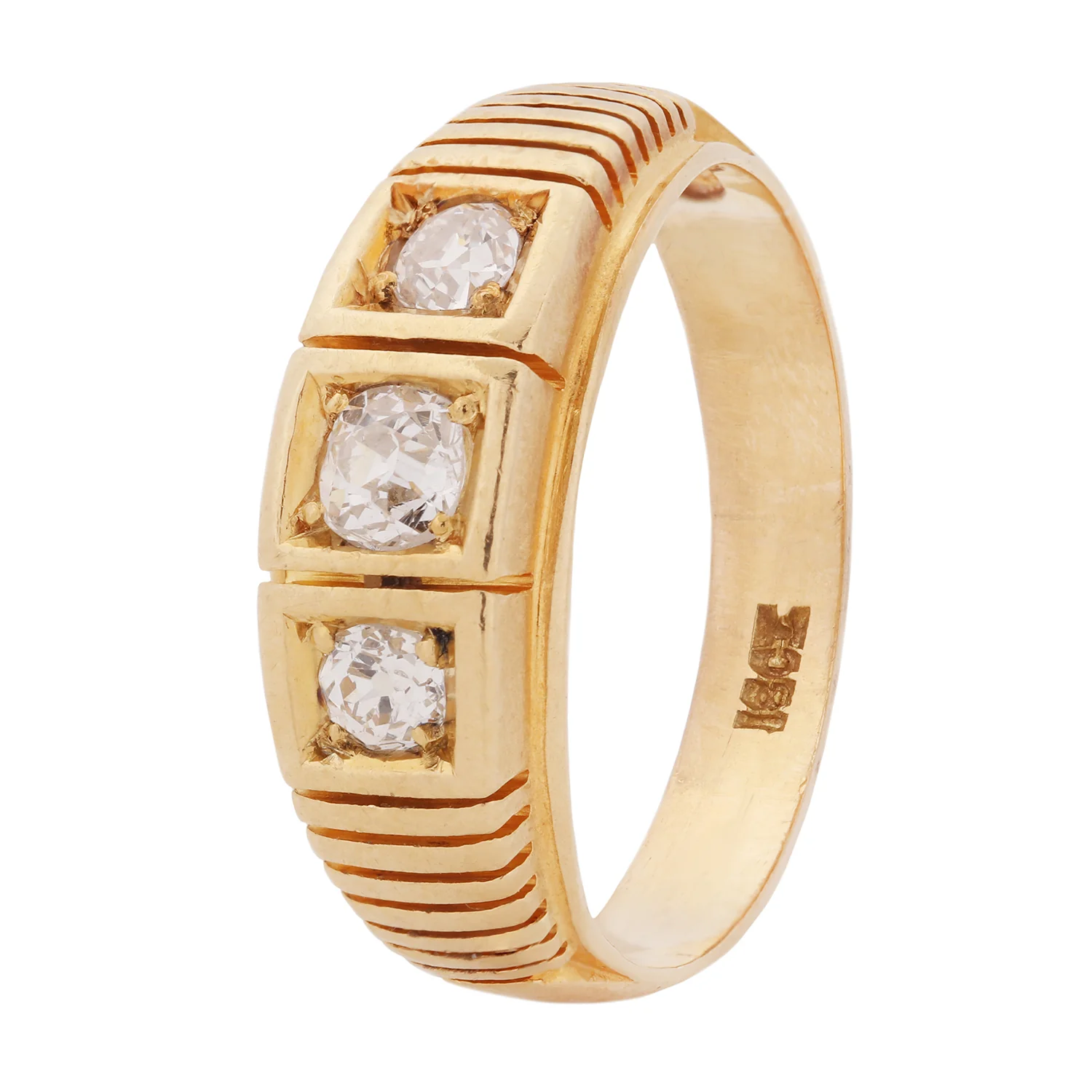 Linear Diamond Antique Ring - Image 5