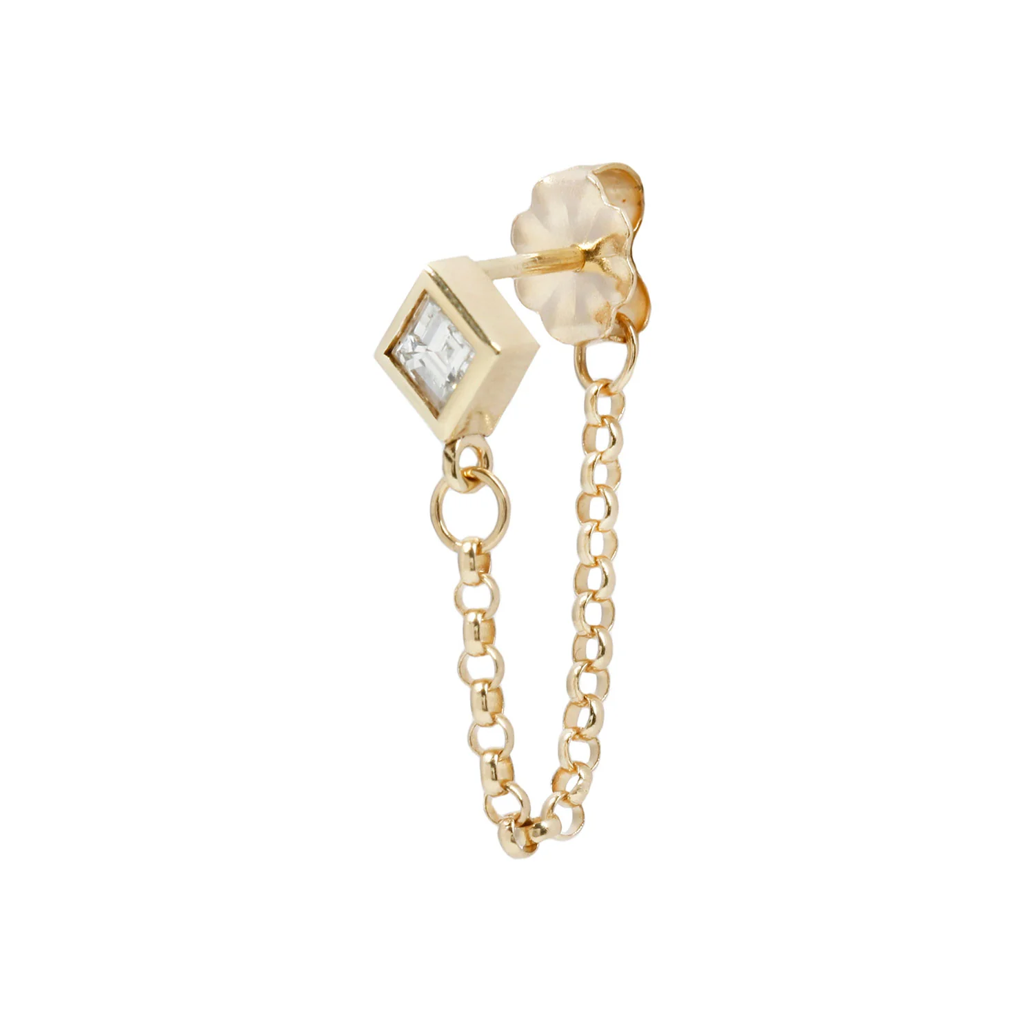 Carré Diamond Chain Single Stud - Image 3