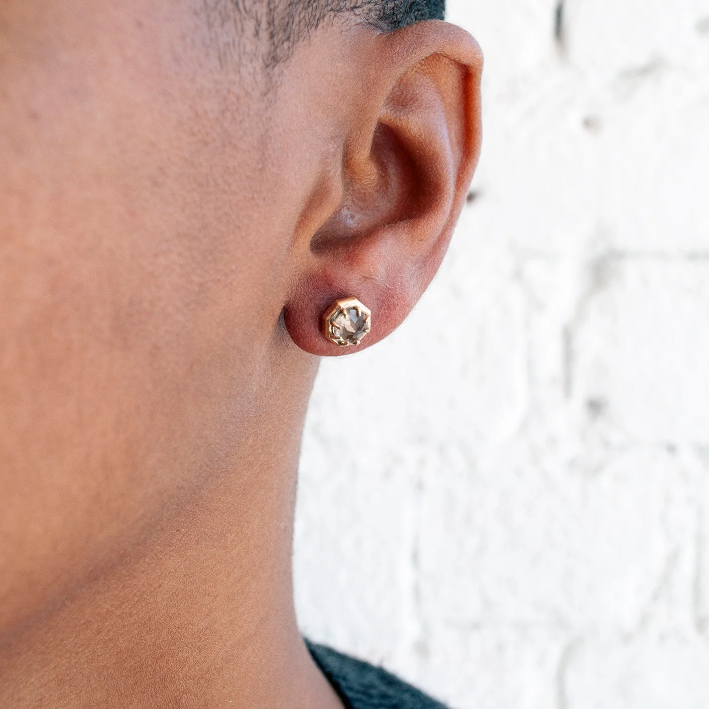Champagne Quartz Studs - Image 2