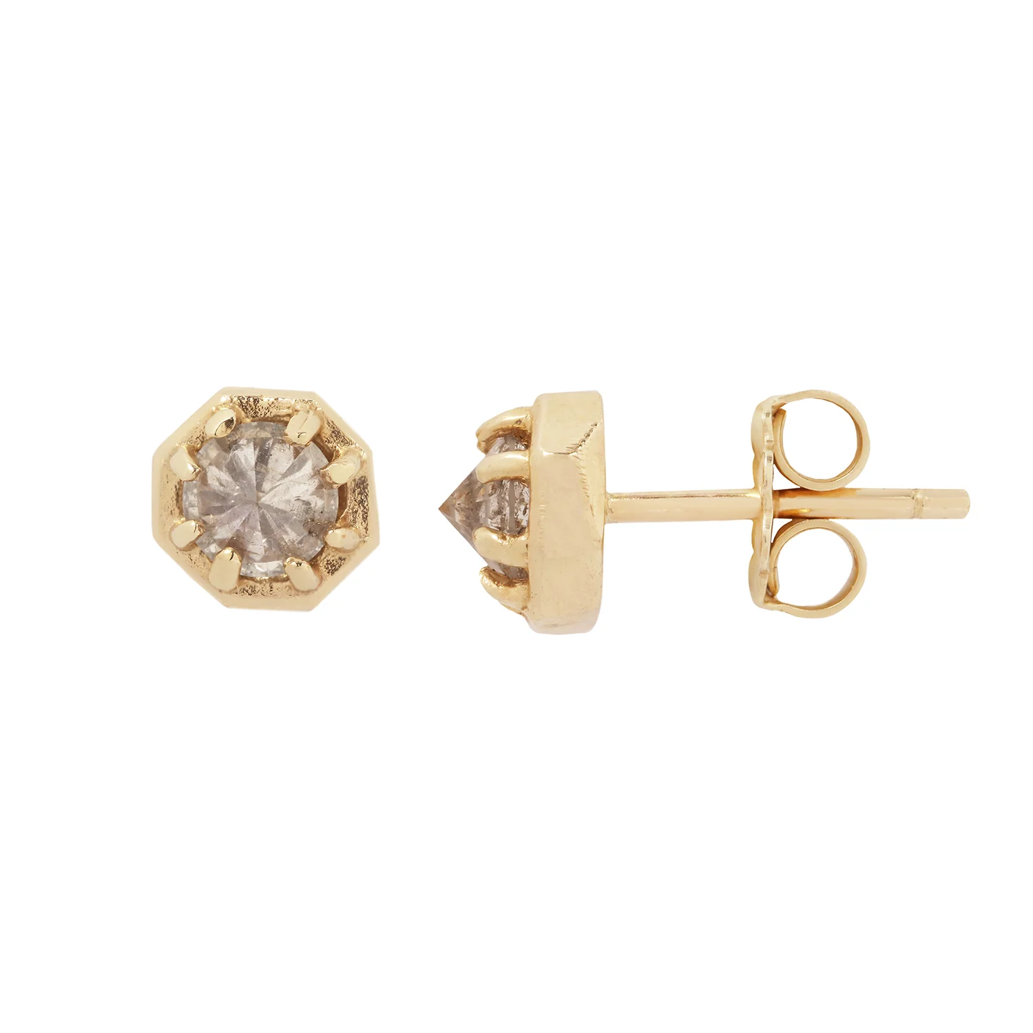 Tiny Point Up Diamond Studs - Image 3