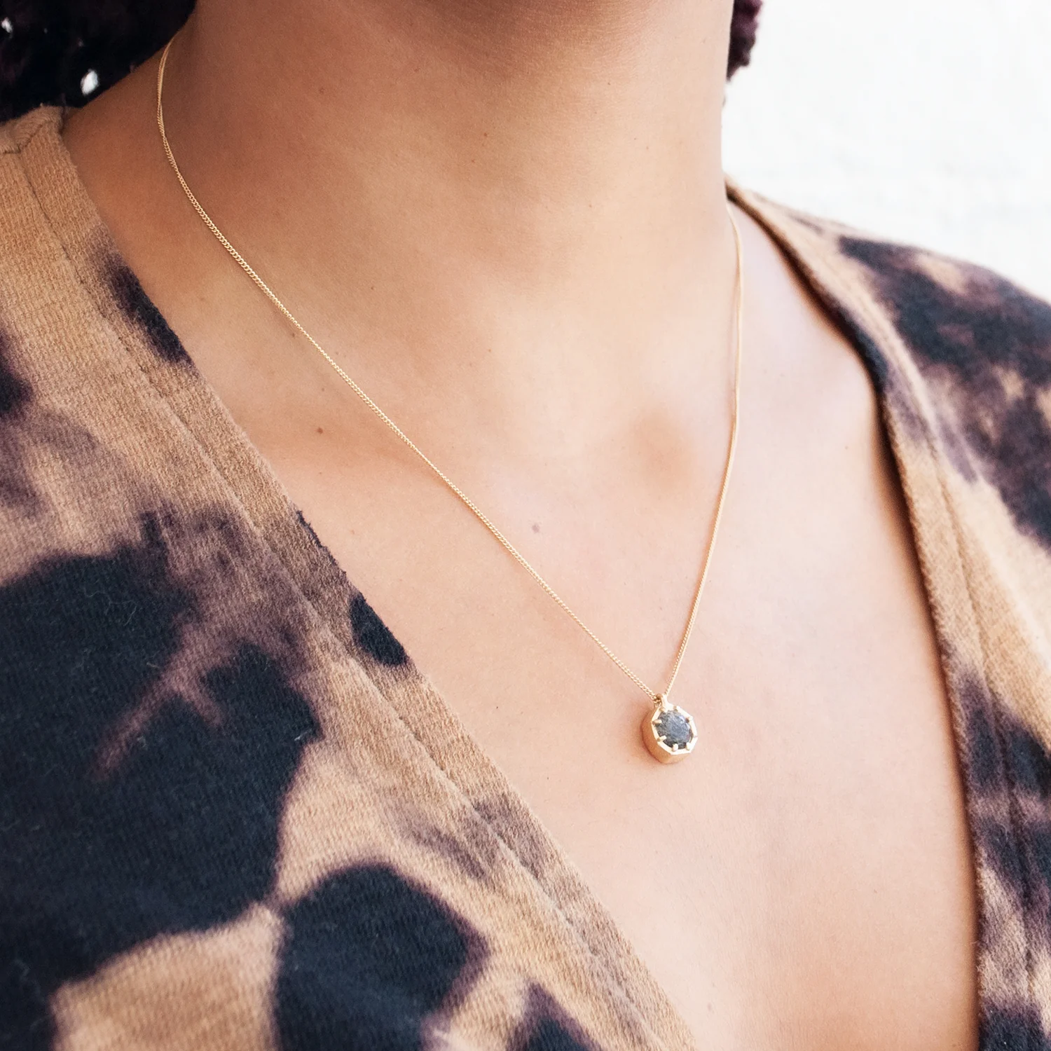 Quartz Octagon Necklace - Image 2