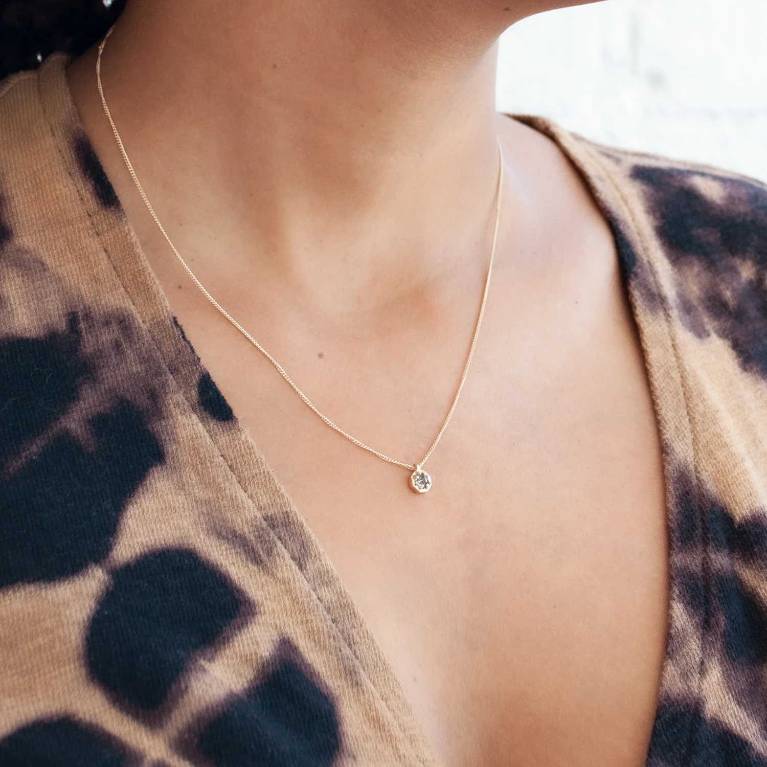 Small Quartz Octagon Necklace - Image 2