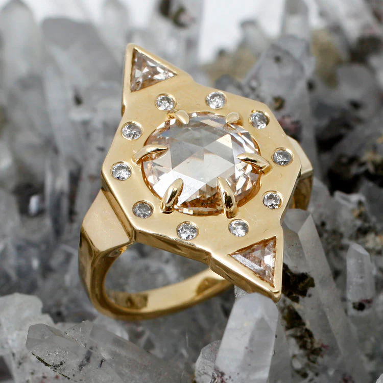 Diamond Shield Ring - Image 4