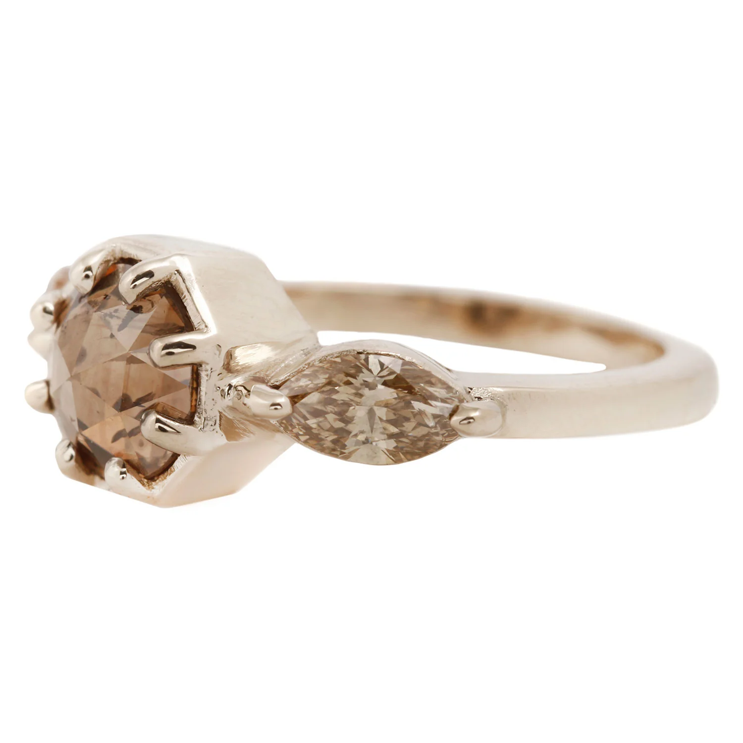 Cognac Diamond Marquise Ring - Image 3