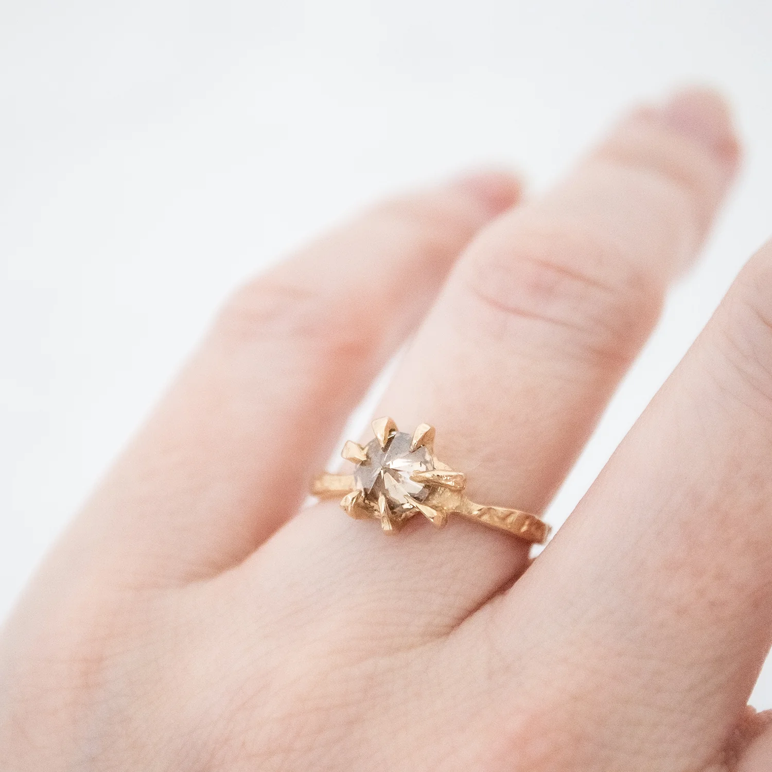 Diamond Stingray Solitaire Ring - Image 2