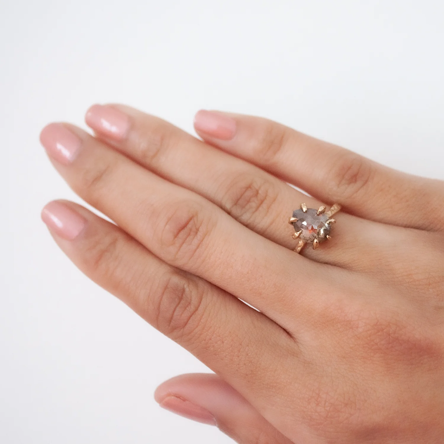 Champagne Diamond Stingray Claw Ring - Image 2