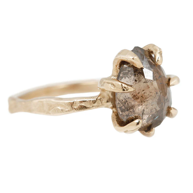 Champagne Diamond Stingray Claw Ring - Image 3