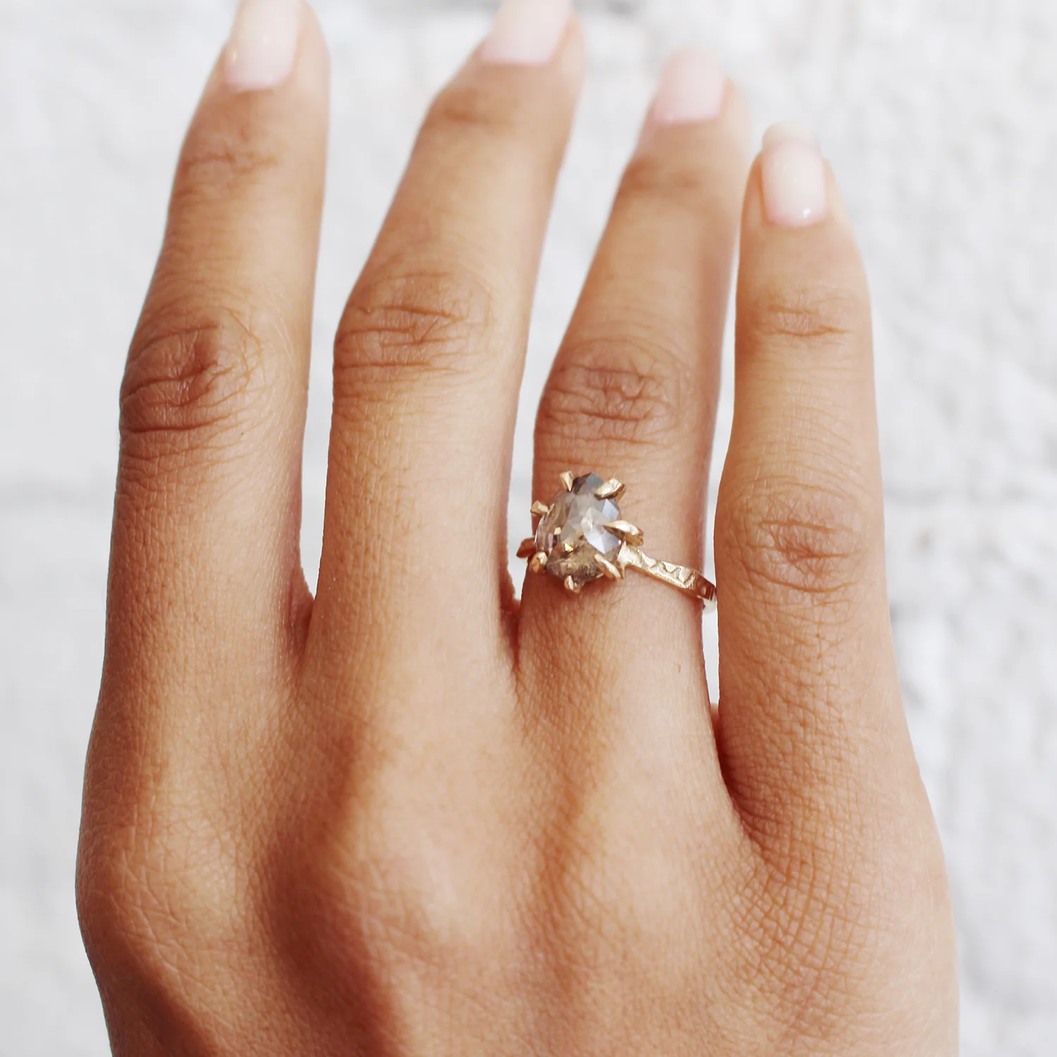 Champagne Diamond Stingray Claw Ring - Image 4