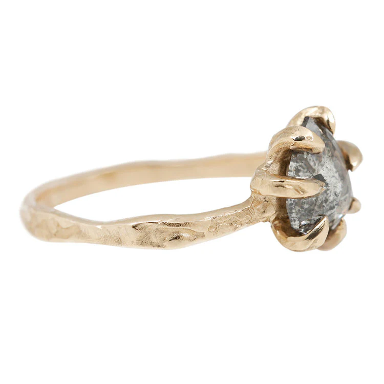 Salt & Pepper Diamond Stingray Claw Ring - Image 3