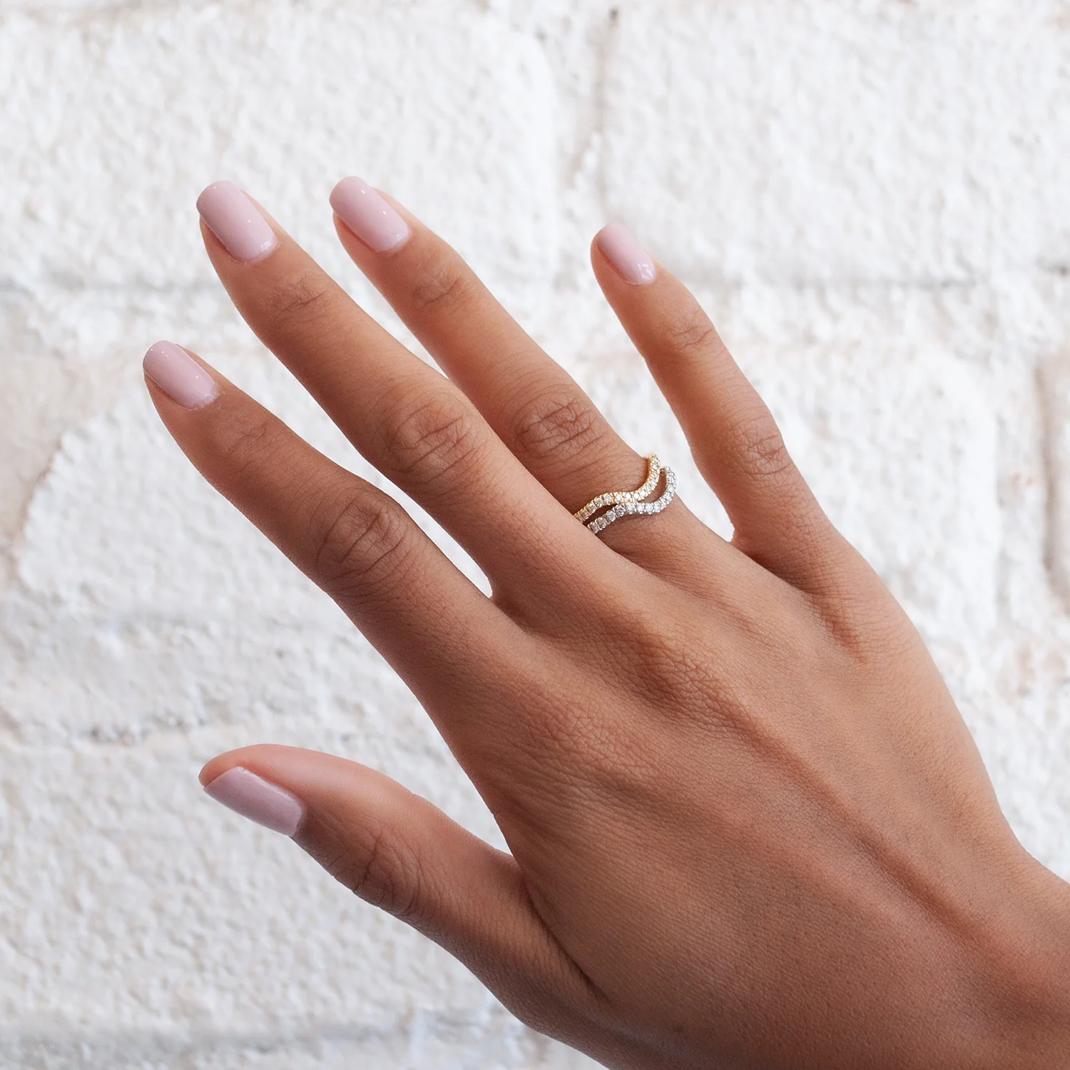 White Diamond Nesting Band - Image 2