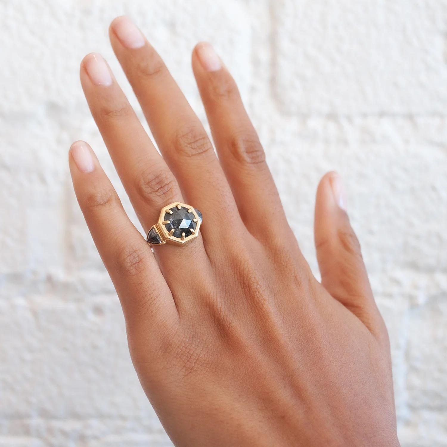 Three Diamond Cleopatra Ring - Image 2