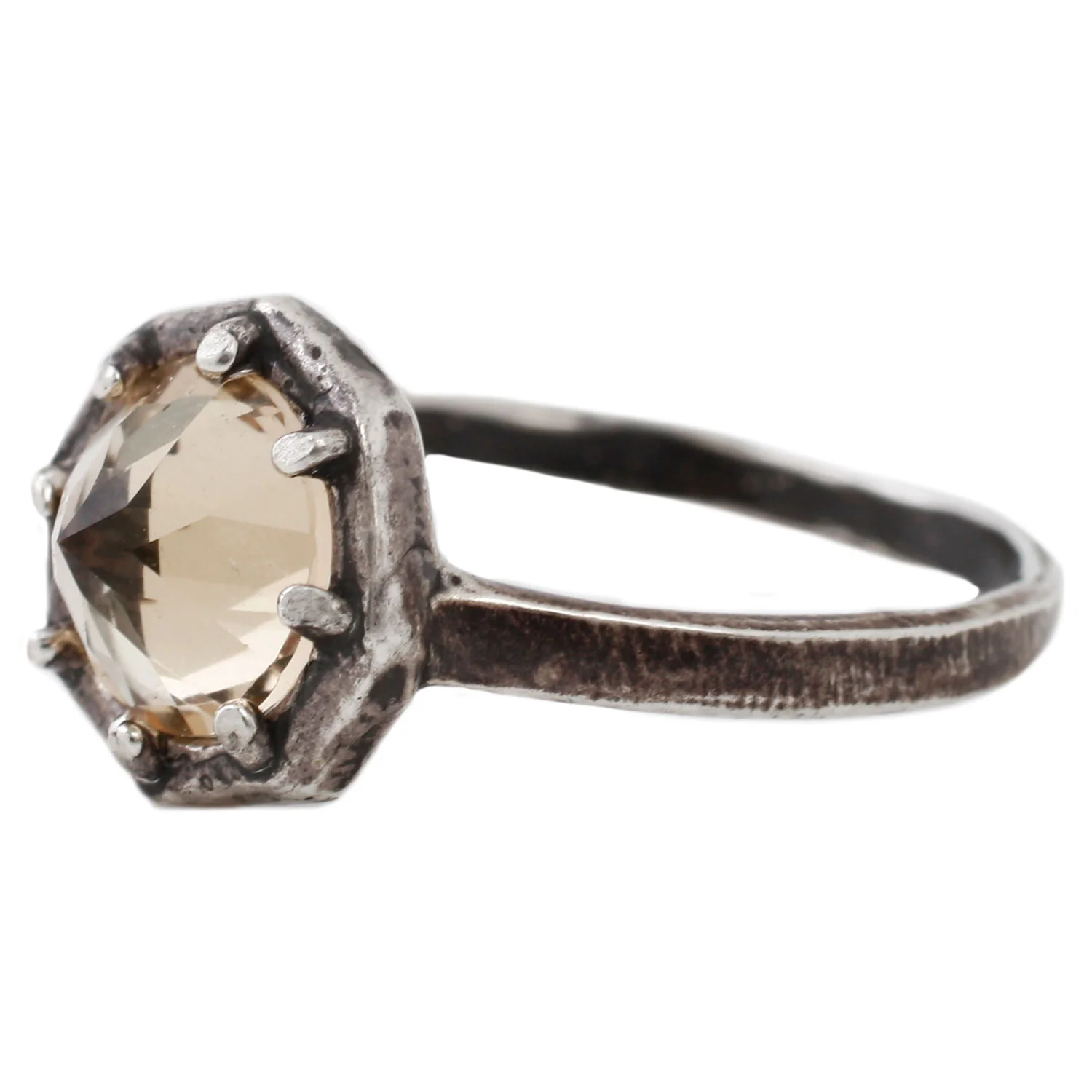Champagne Quartz Silver Ring - Image 3