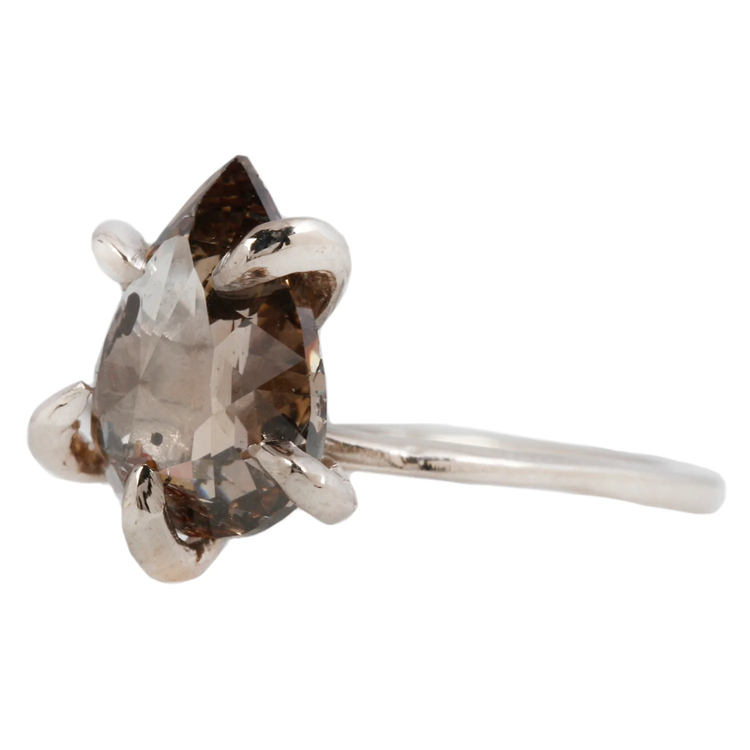 Champagne Contemporary Claw Ring - Image 3