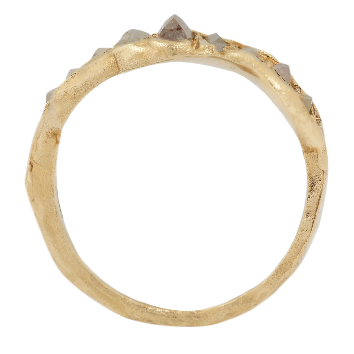 LXI Gray Diamond V Shape Scatter Ring - Image 5