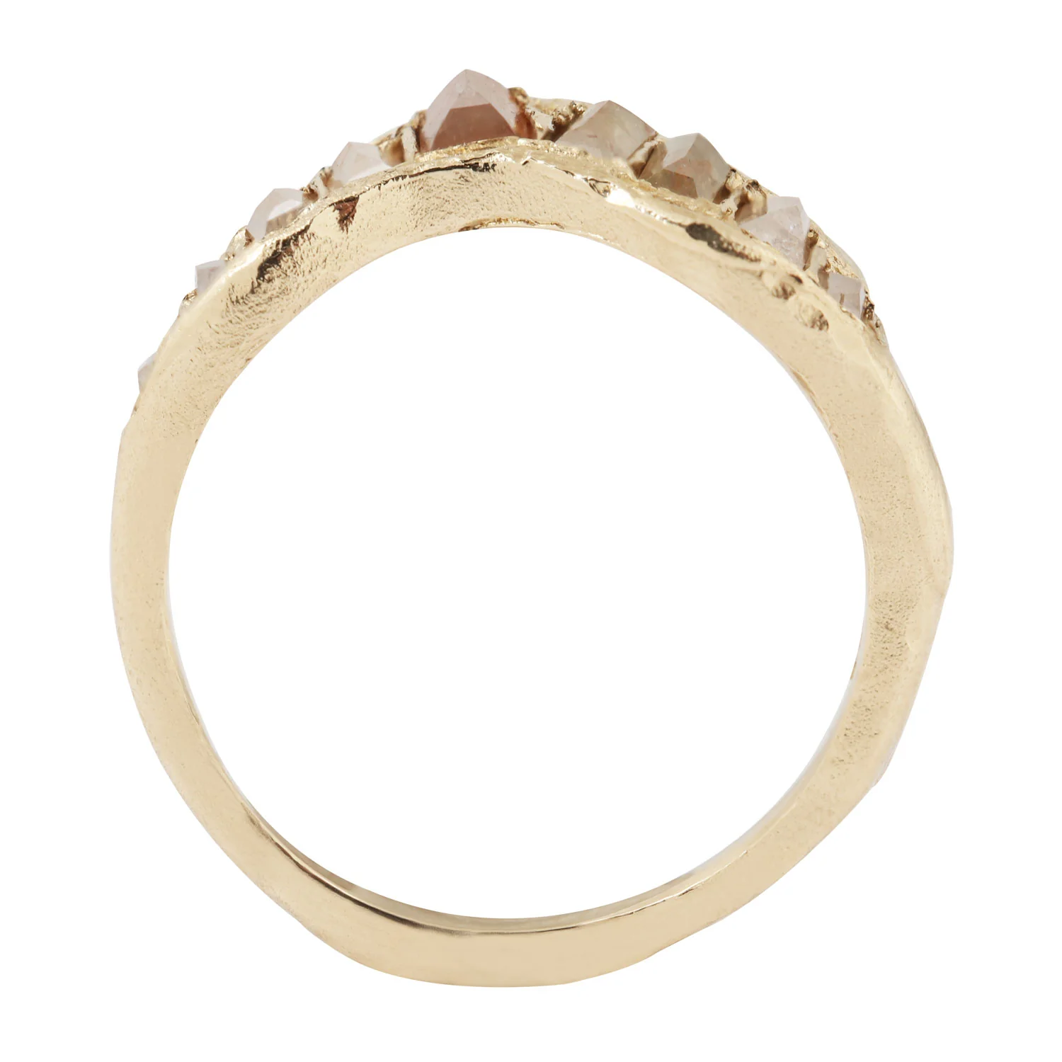 LXI Orange Diamond V Shape Scatter Ring - Image 5