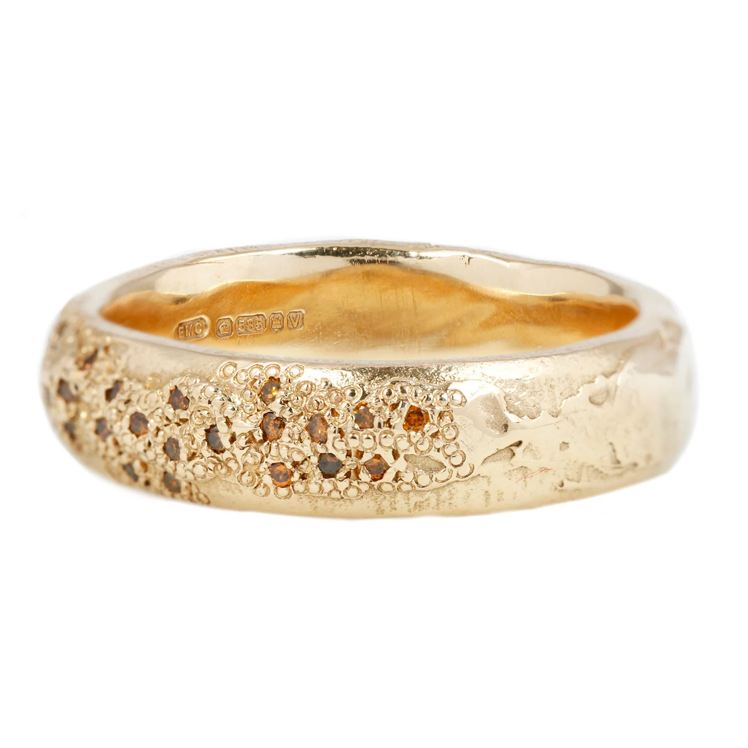 LXIVV Cognac Diamond Half Eternity Band - Image 3
