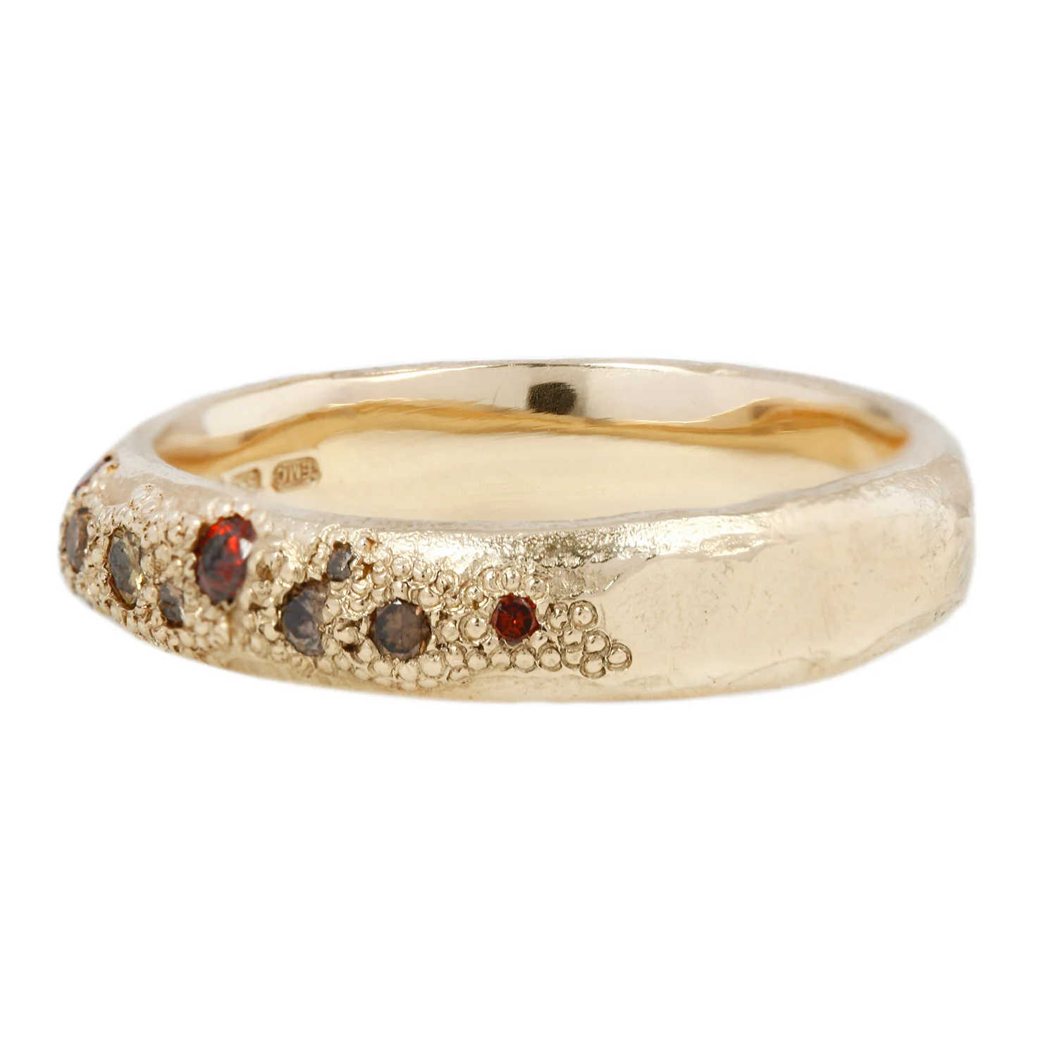 LXXVIII Cognac & Champagne Diamond Scatter Band - Image 3