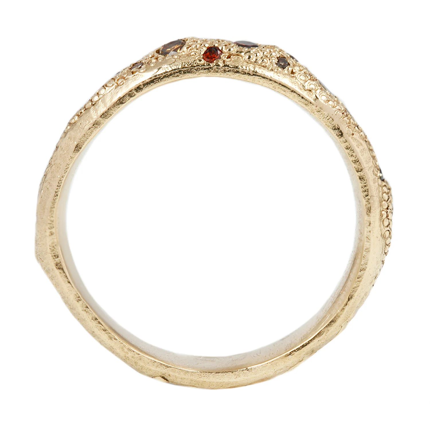 LXXVIII Cognac & Champagne Diamond Scatter Band - Image 4