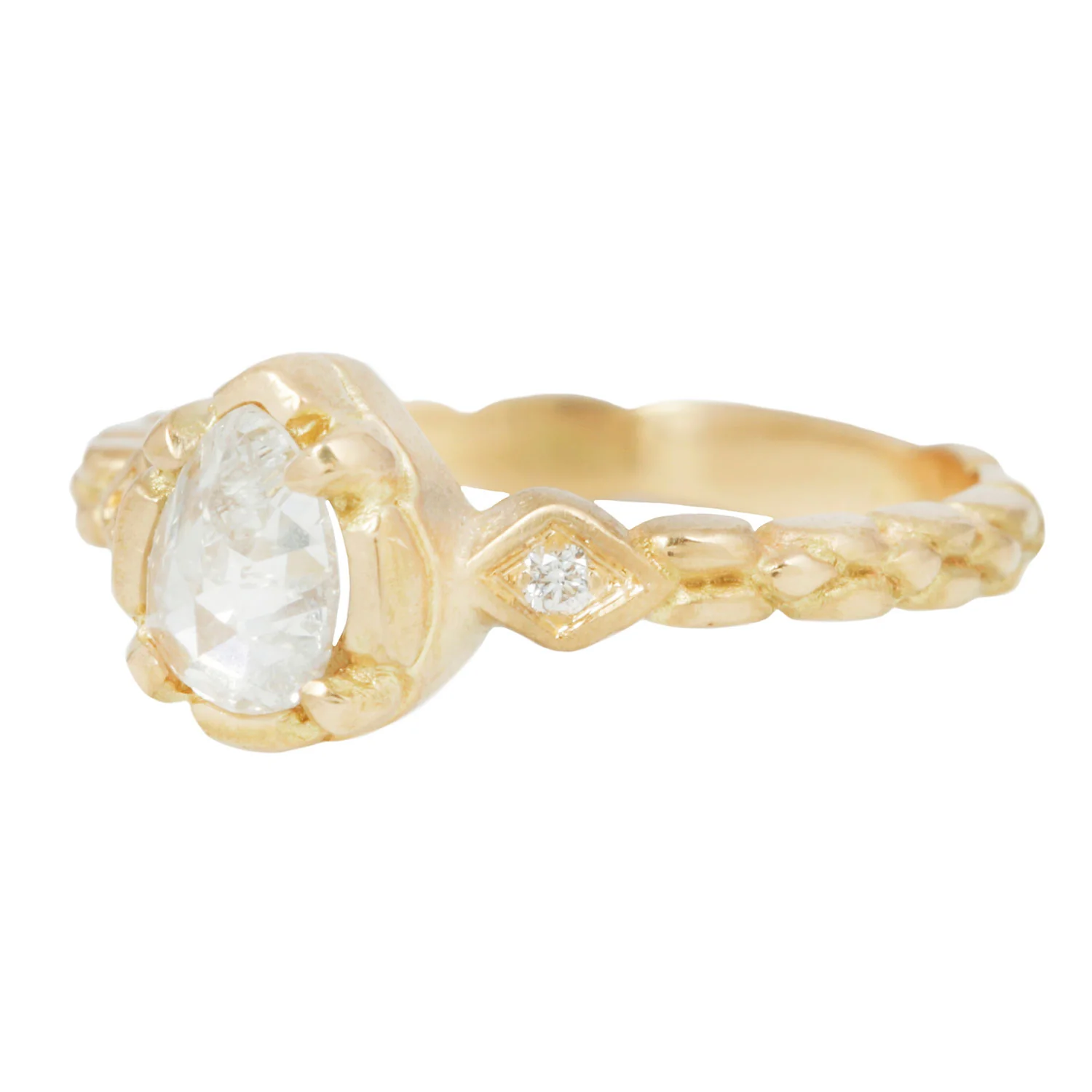 Majestic Pear Diamond Ring - Image 3