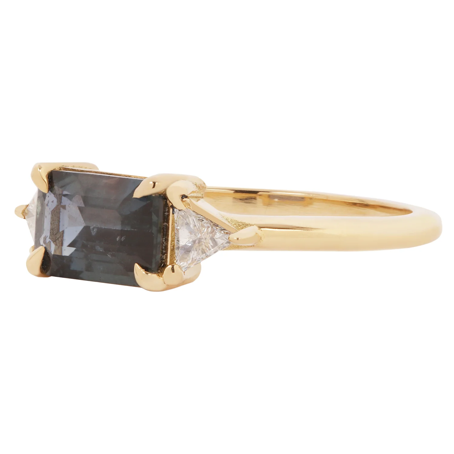 Majestic Teal Sapphire Ring - Image 3