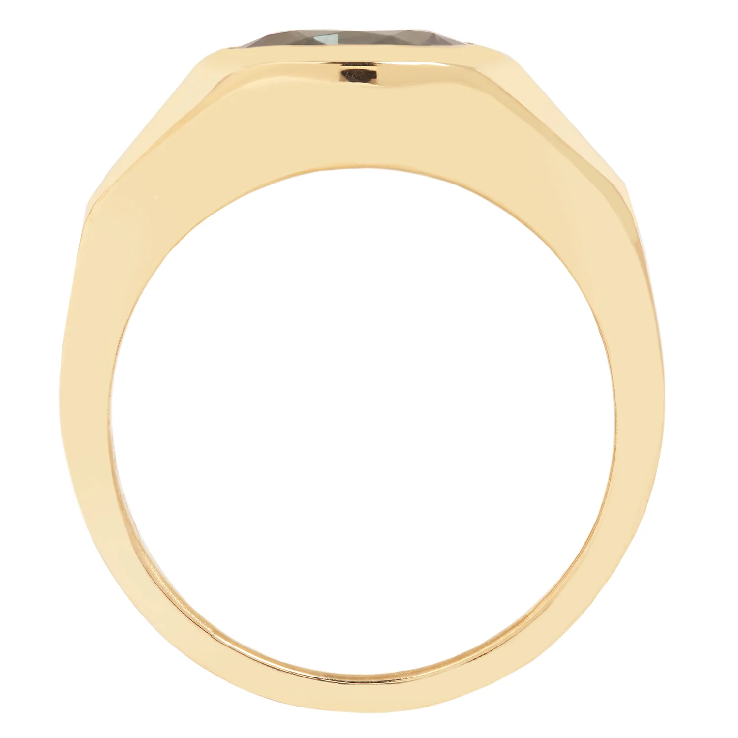 Marine Teal Sapphire Signet Ring - Image 4