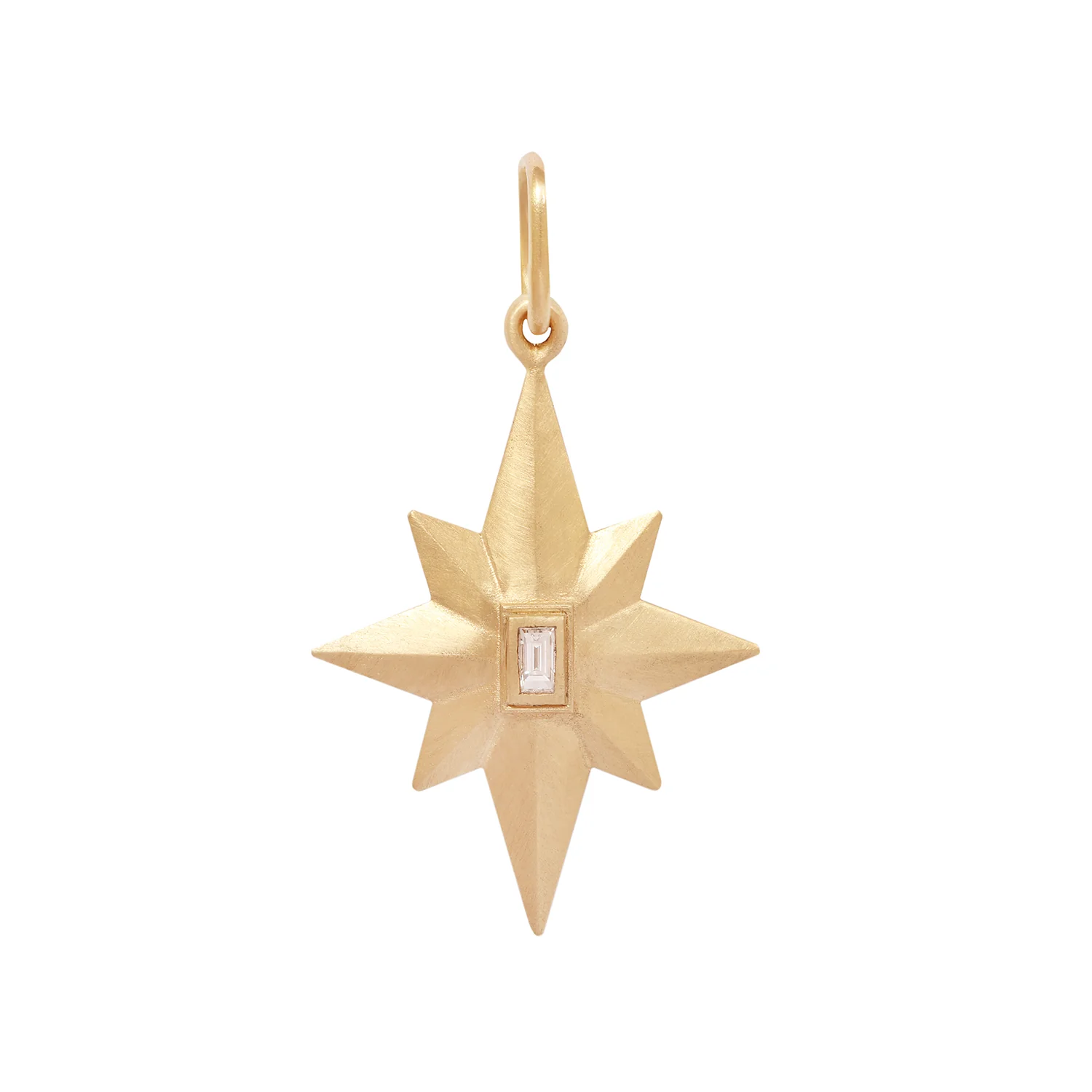 Medium Diamond North Star Satin Charm - Image 3