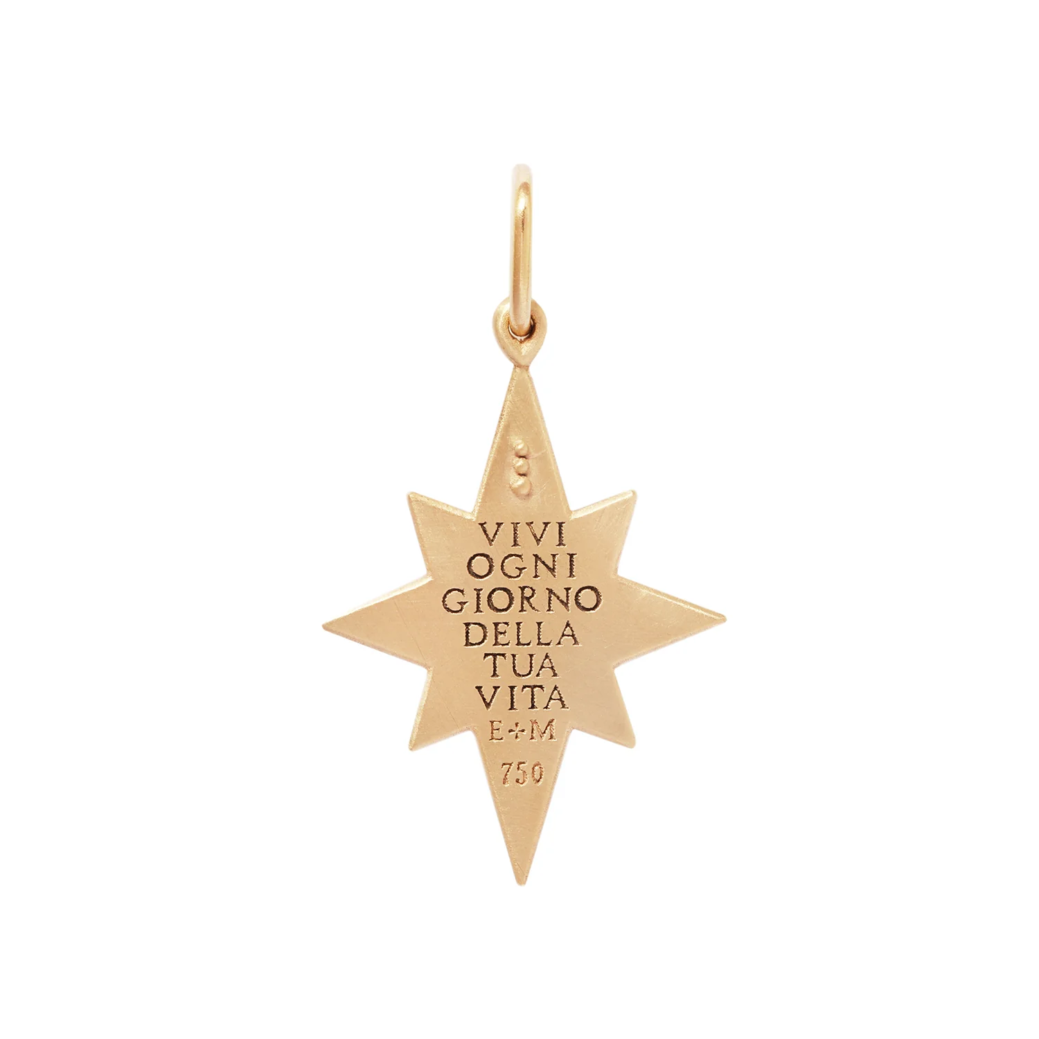 Medium Diamond North Star Satin Charm - Image 4