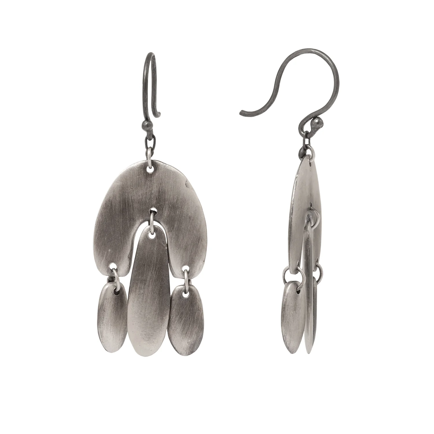 Mini Silver Chandelier Earrings - Image 3