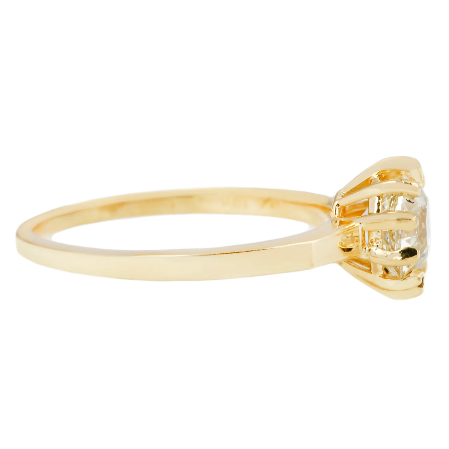Mirror Diamond Solitaire Ring - Image 6