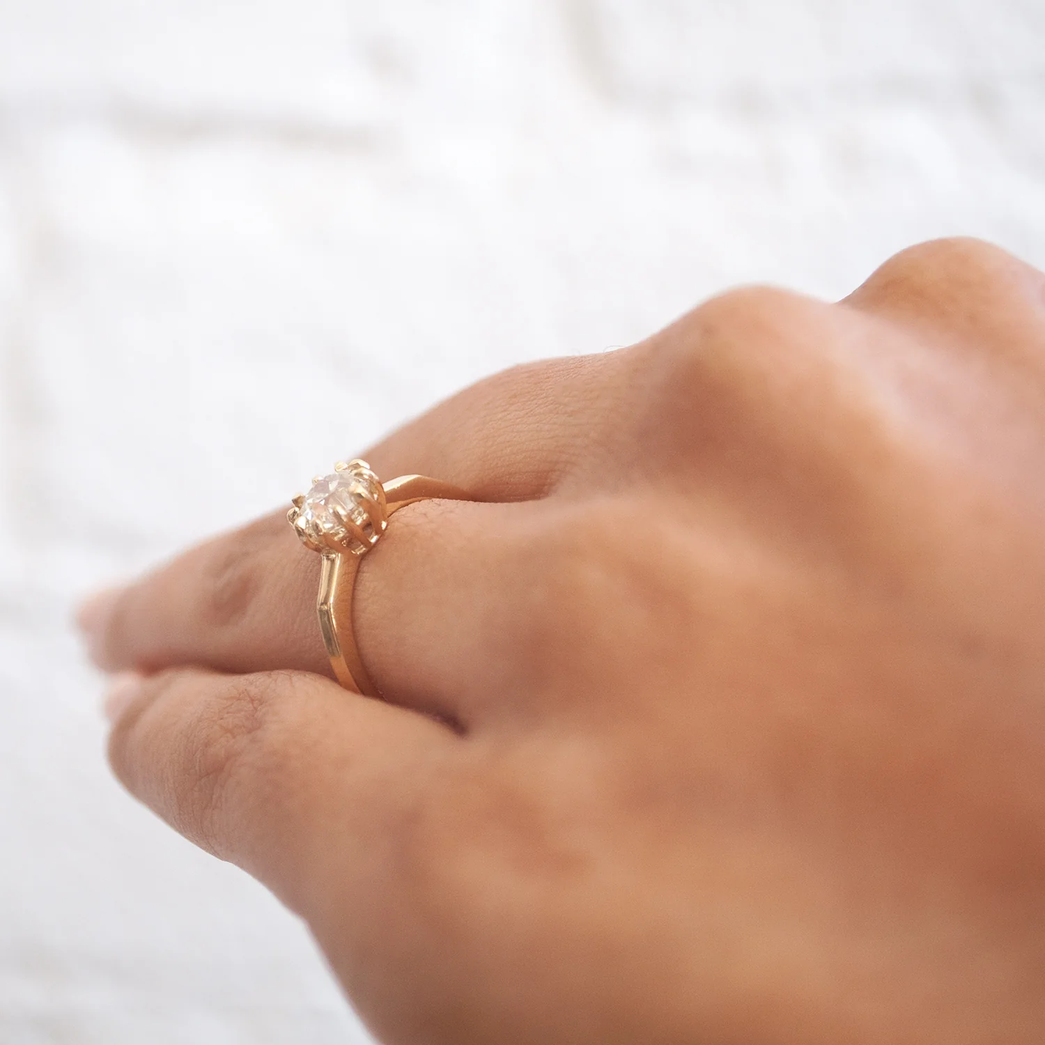 Mirror Diamond Solitaire Ring - Image 7