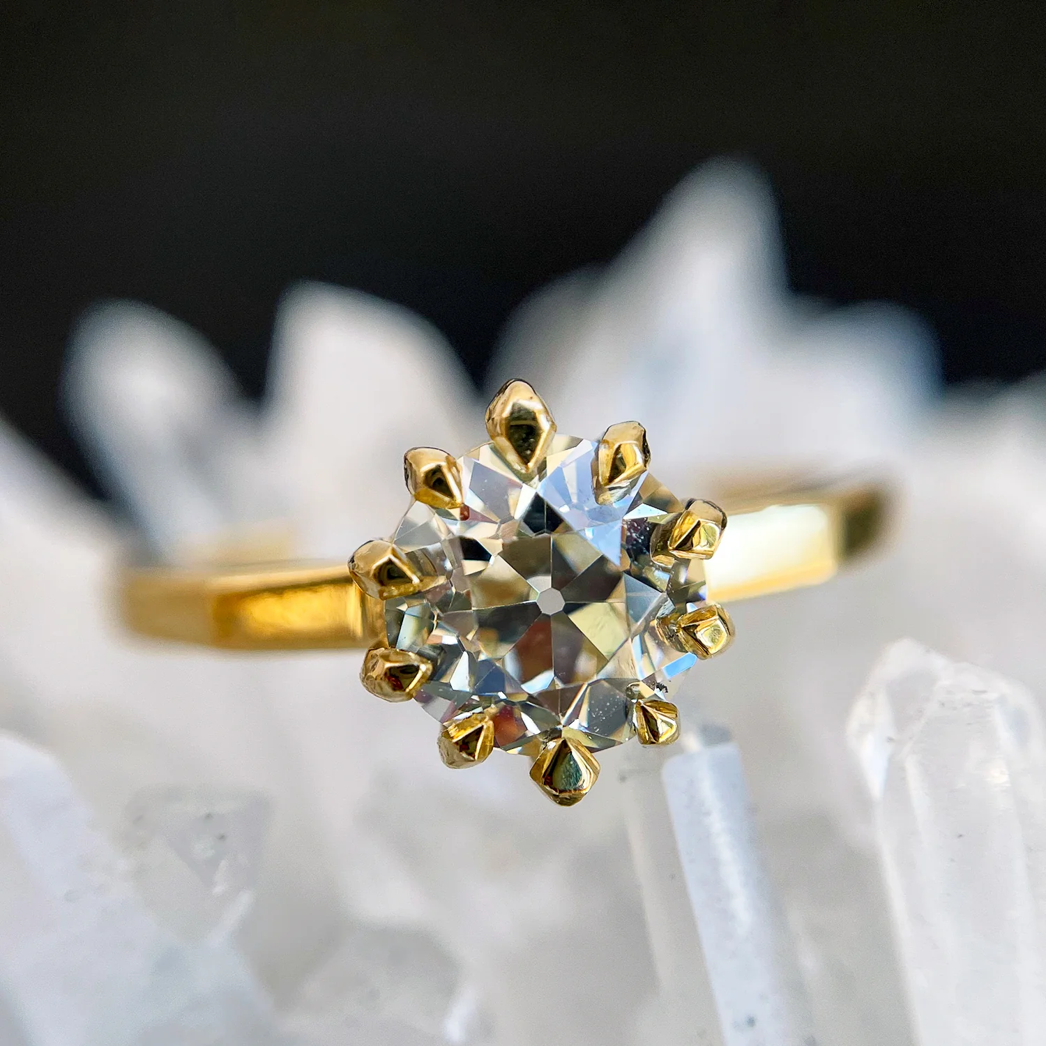 Mirror Diamond Solitaire Ring - Image 9