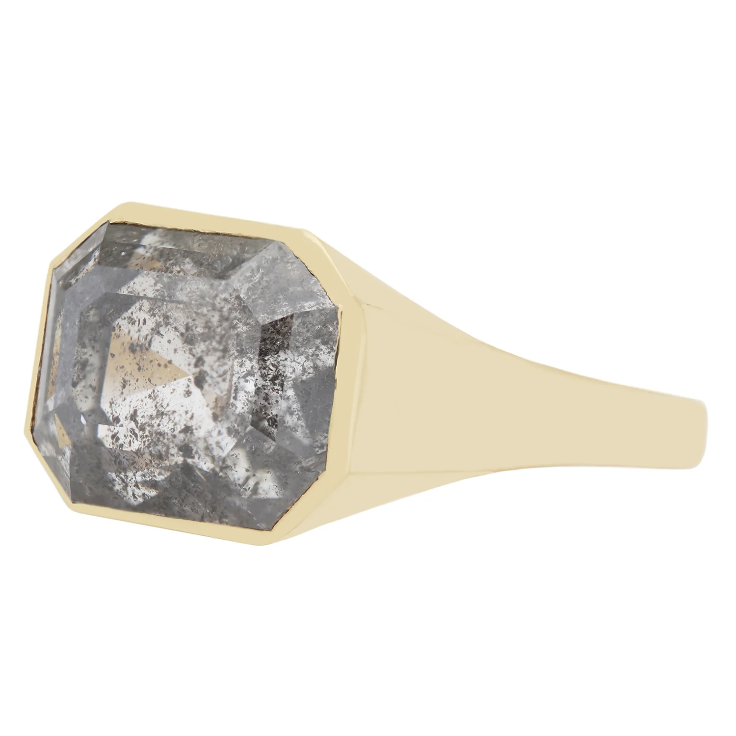 Moon Dust Diamond Signet Ring - Image 2