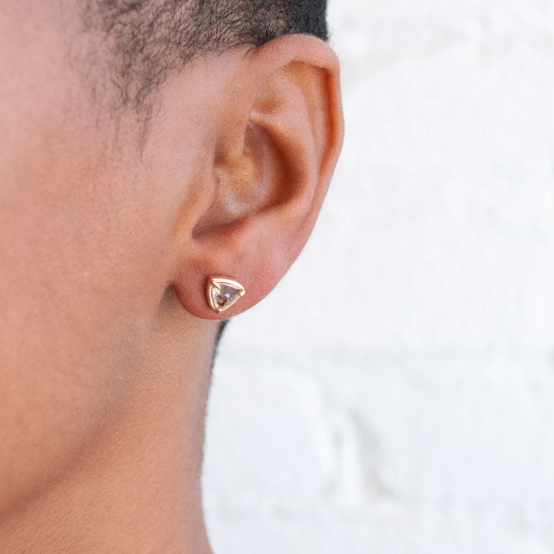 Morganite Trillion Studs - Image 2
