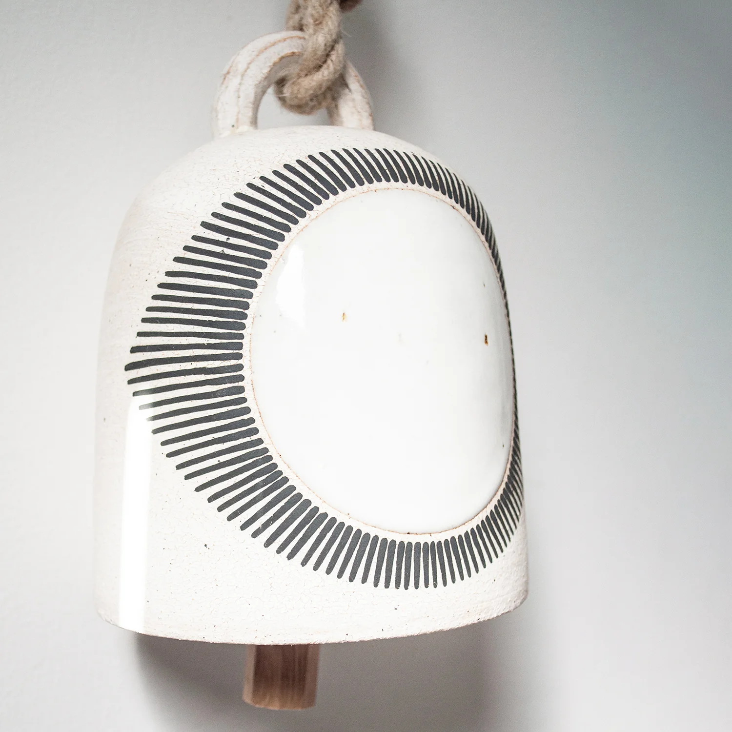 Medium New Eye White Thrown Bell - Image 2
