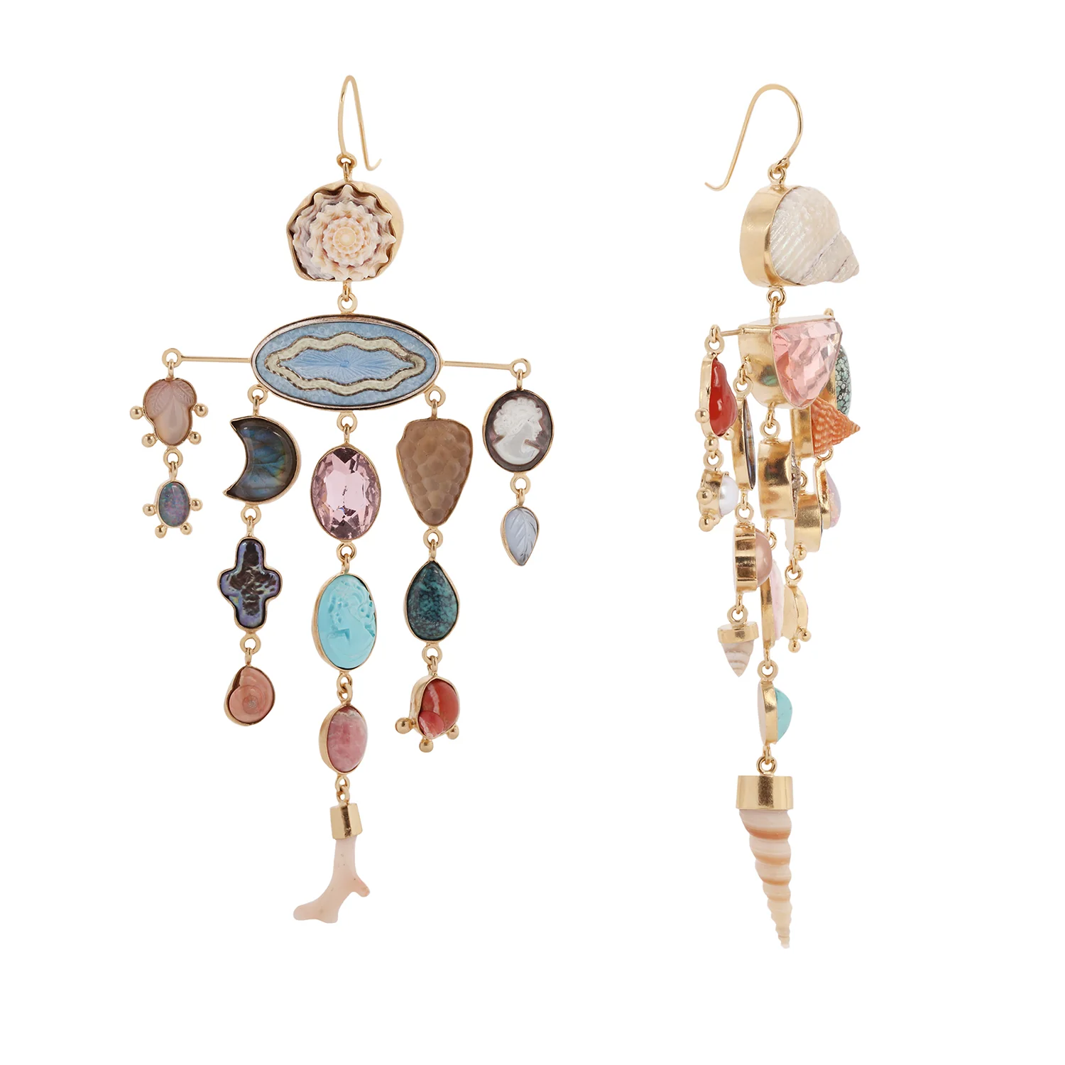 Multi Charm Balance Drop Earrings - Image 3
