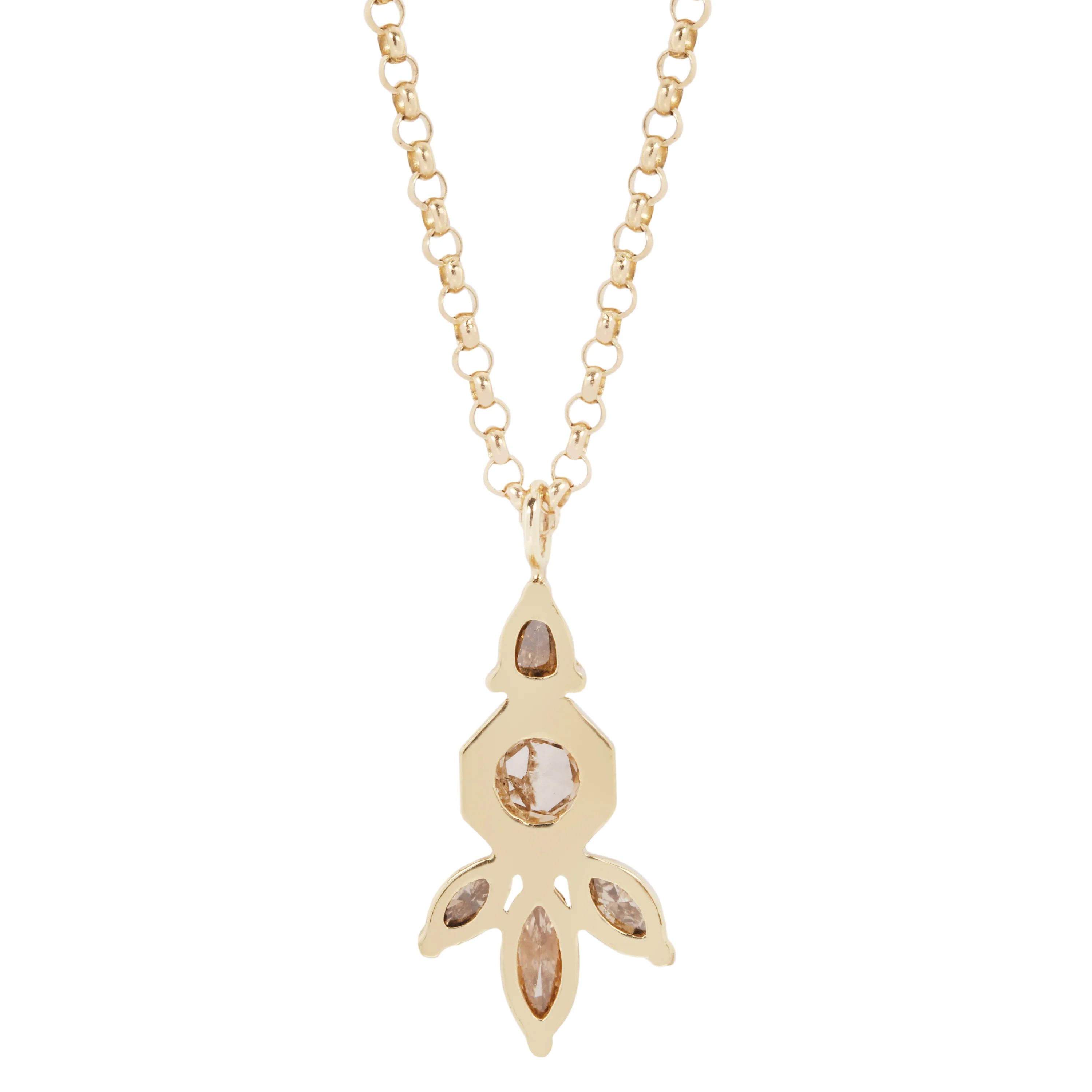 Multi Diamond Drop Necklace - Image 3