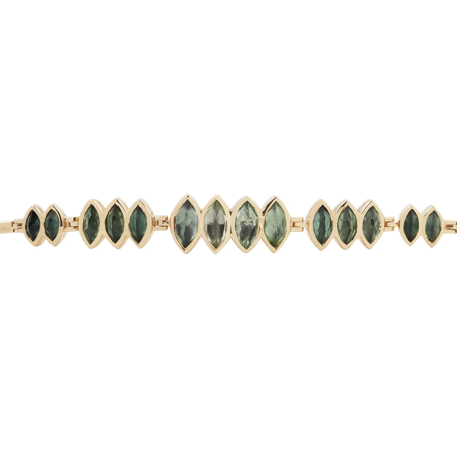 Multi Green Tourmaline Articulated Bracelet - Image 3