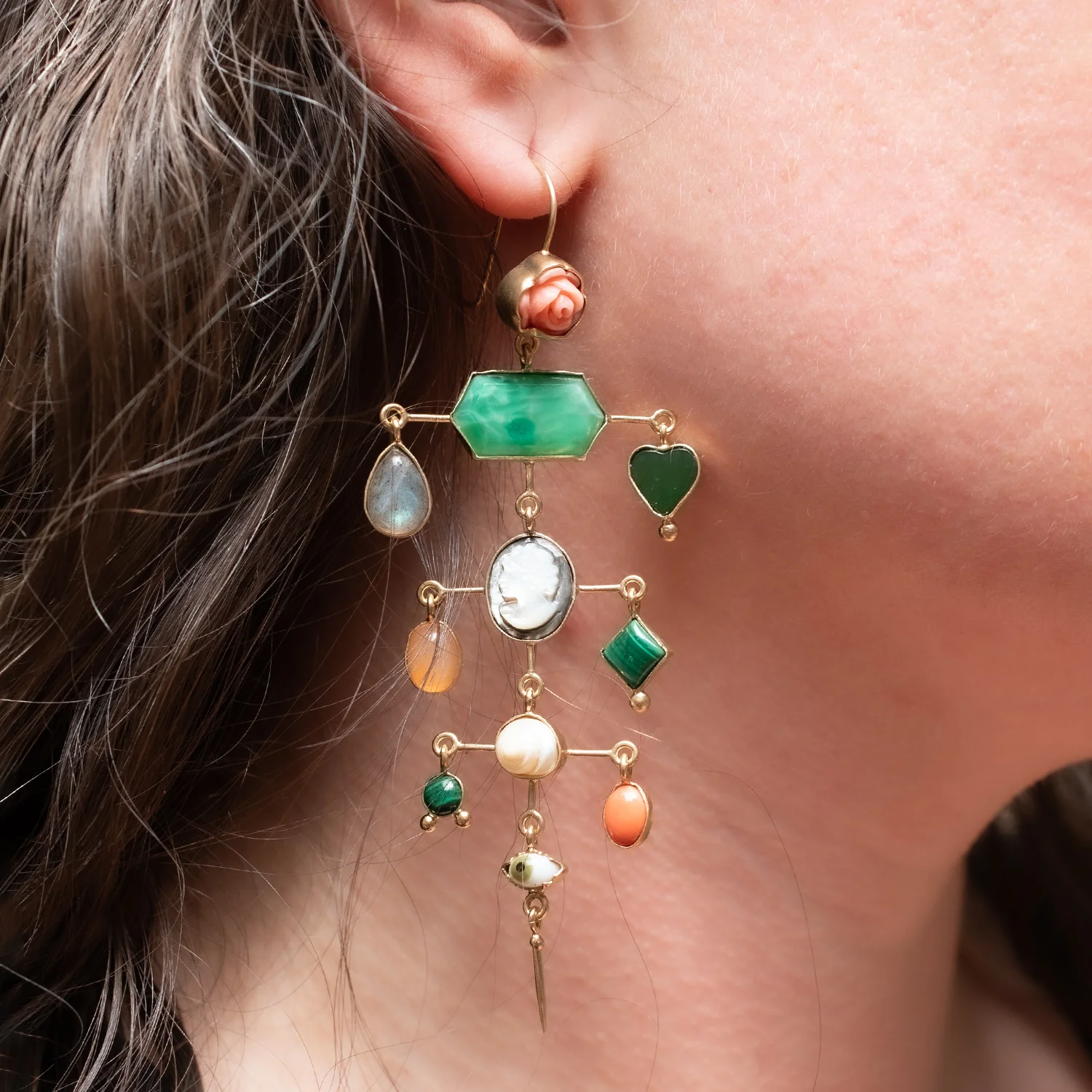 Multilayer Balance Victorian Drop Earrings - Image 4