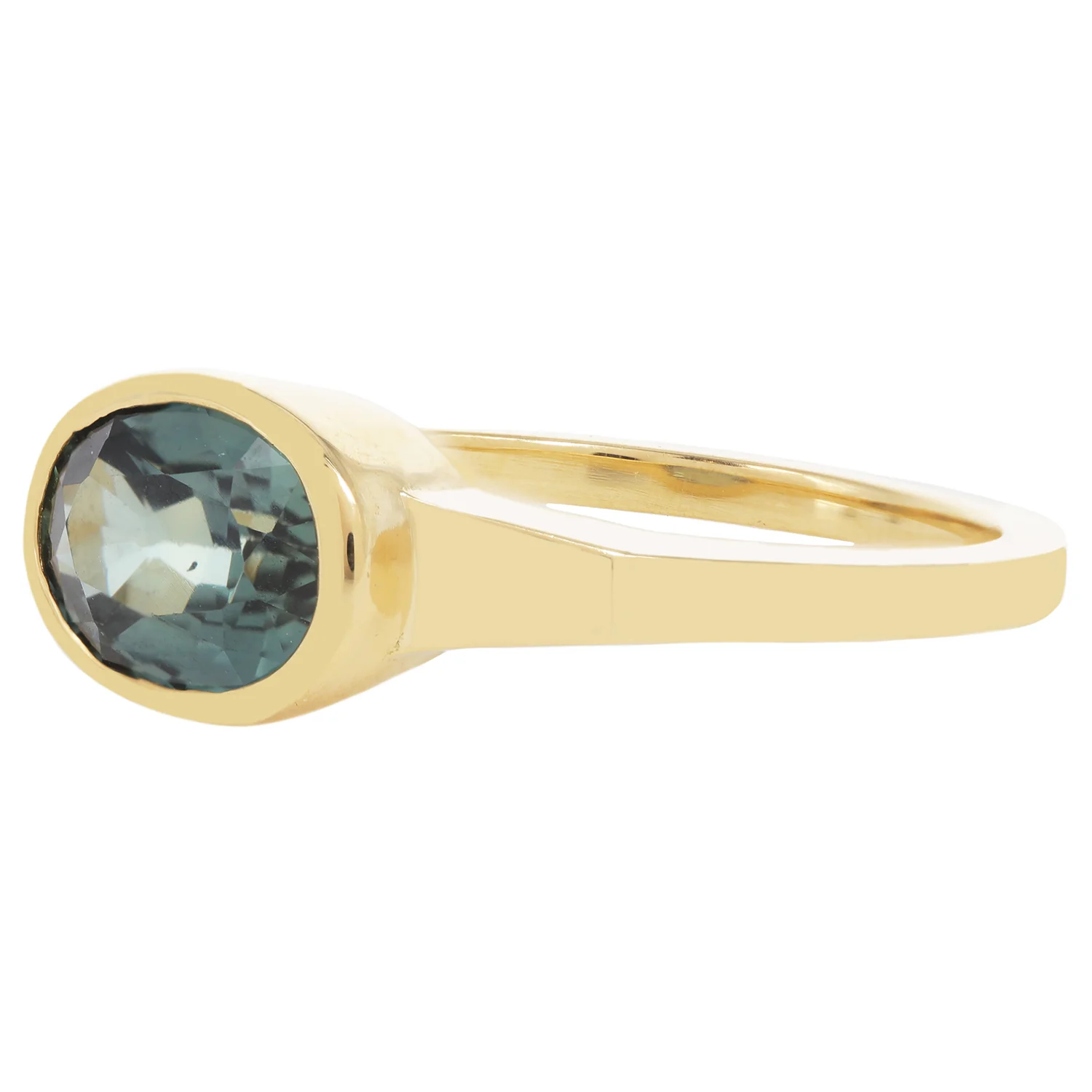 Mystic Teal Sapphire Ring - Image 3