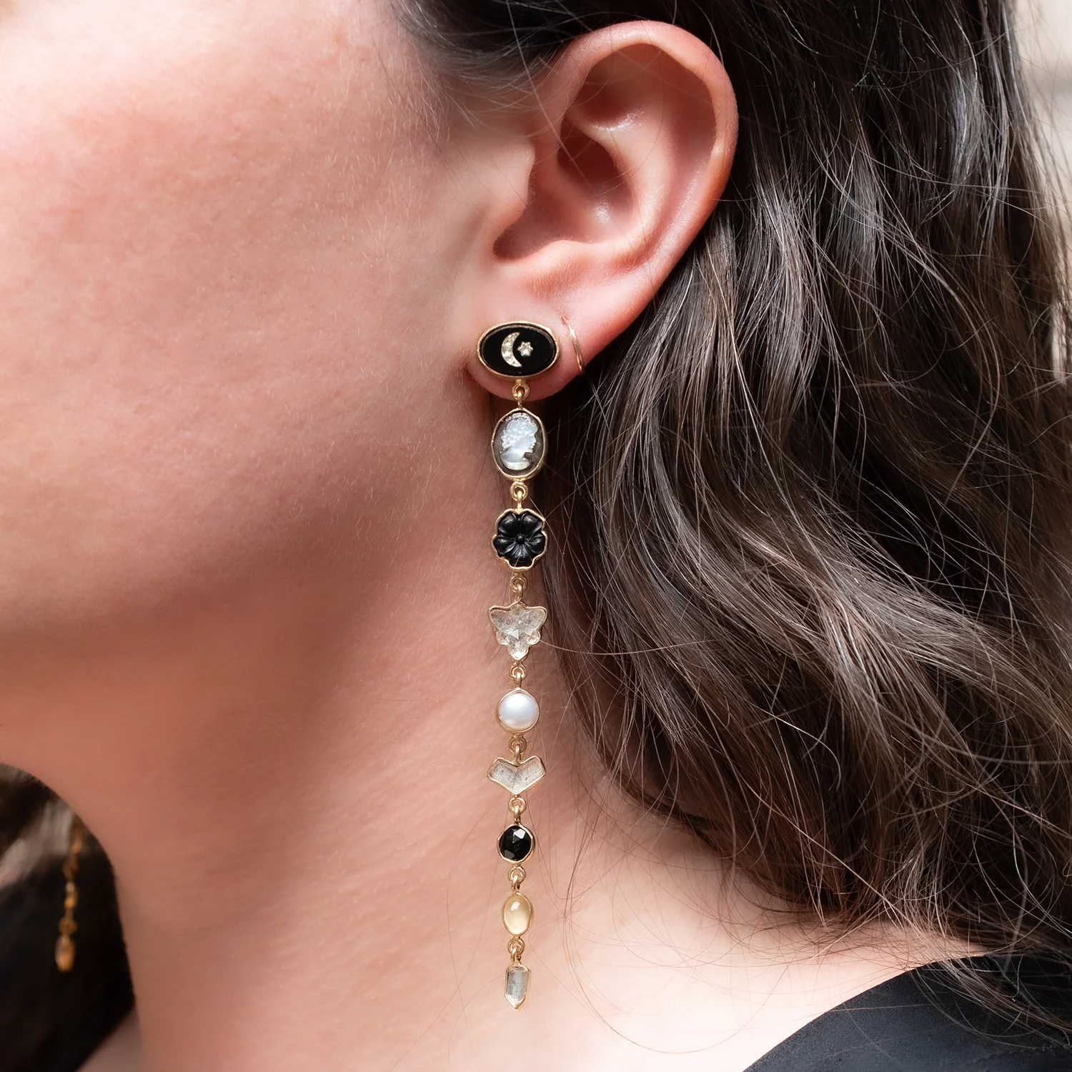 Nine Charm Multi Drop Earrings - Image 4