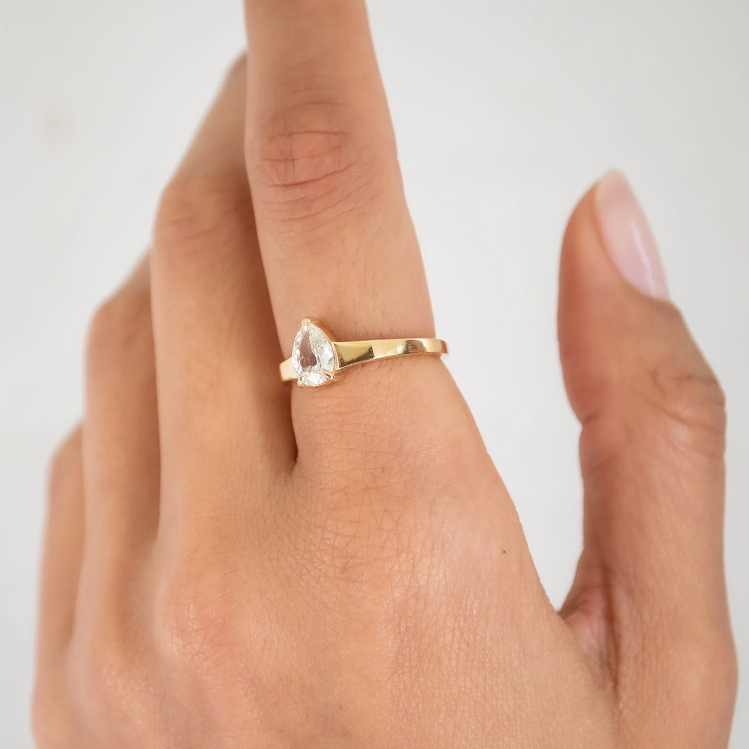 Oasis Pear Diamond Mirage Ring - Image 6