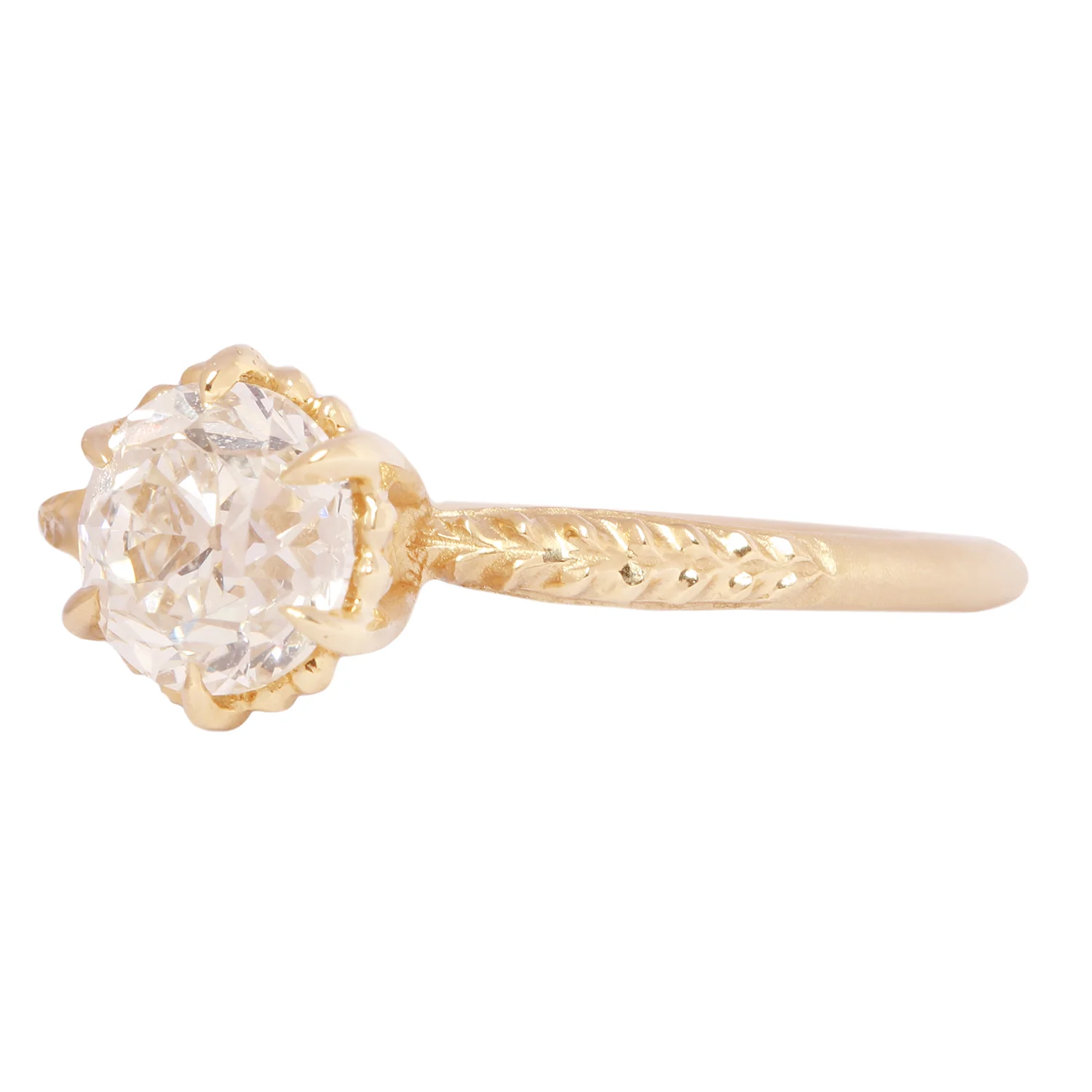 Old Euro Diamond Evergreen Solitaire - Image 3