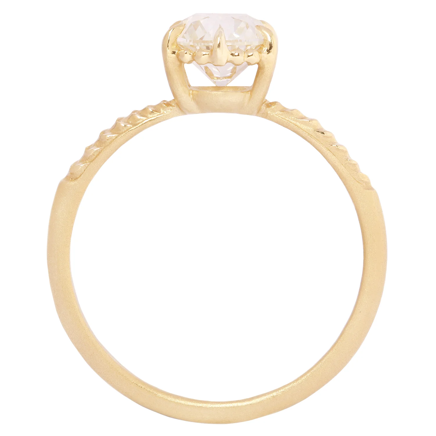 Old Euro Diamond Evergreen Solitaire - Image 4