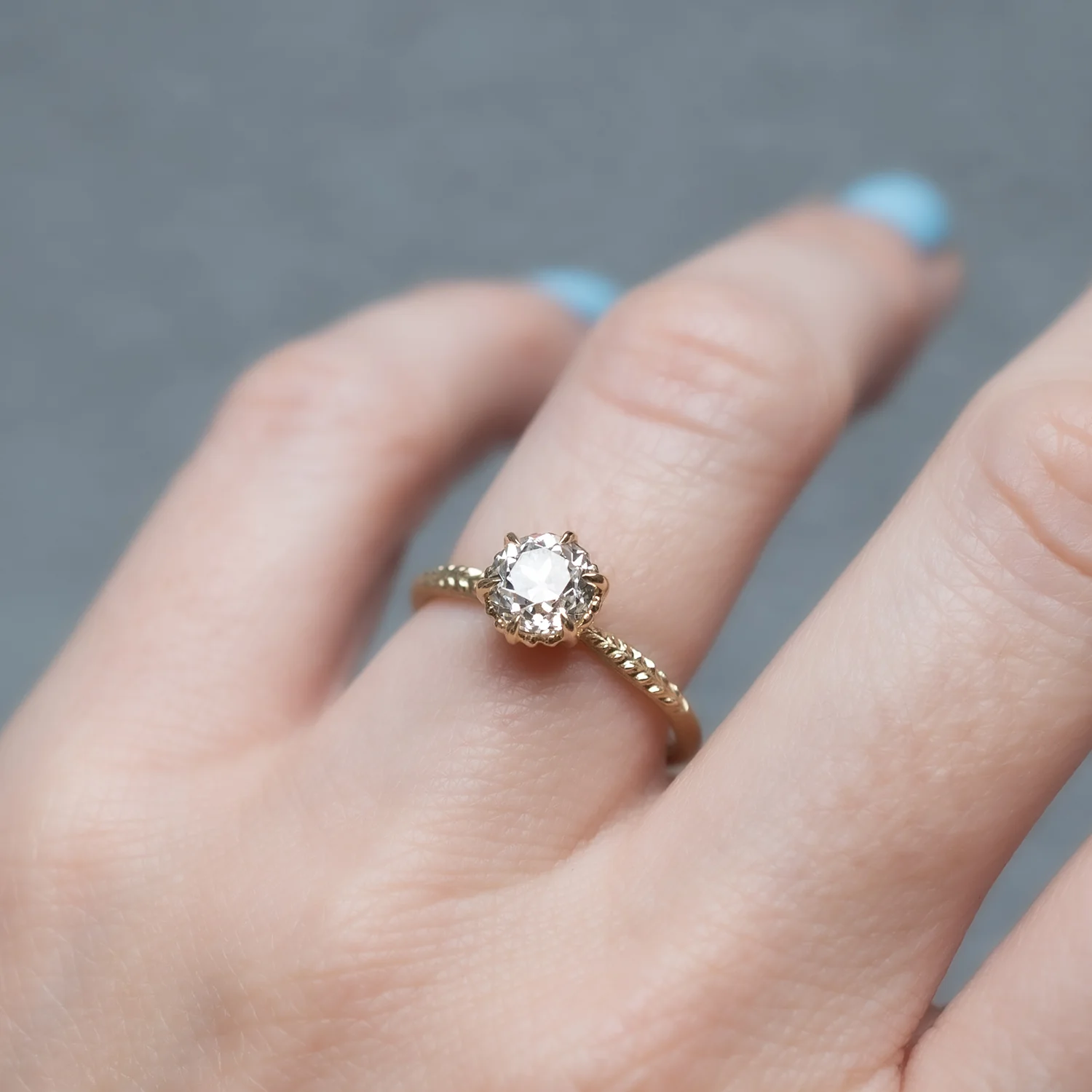 Old Euro Diamond Evergreen Solitaire - Image 5
