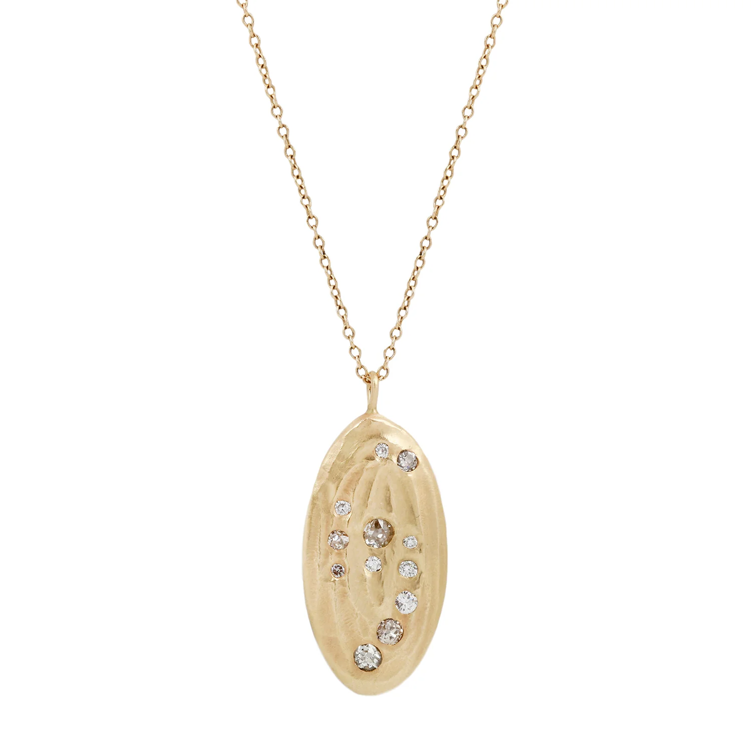 Old Mine Diamond Solar System Necklace