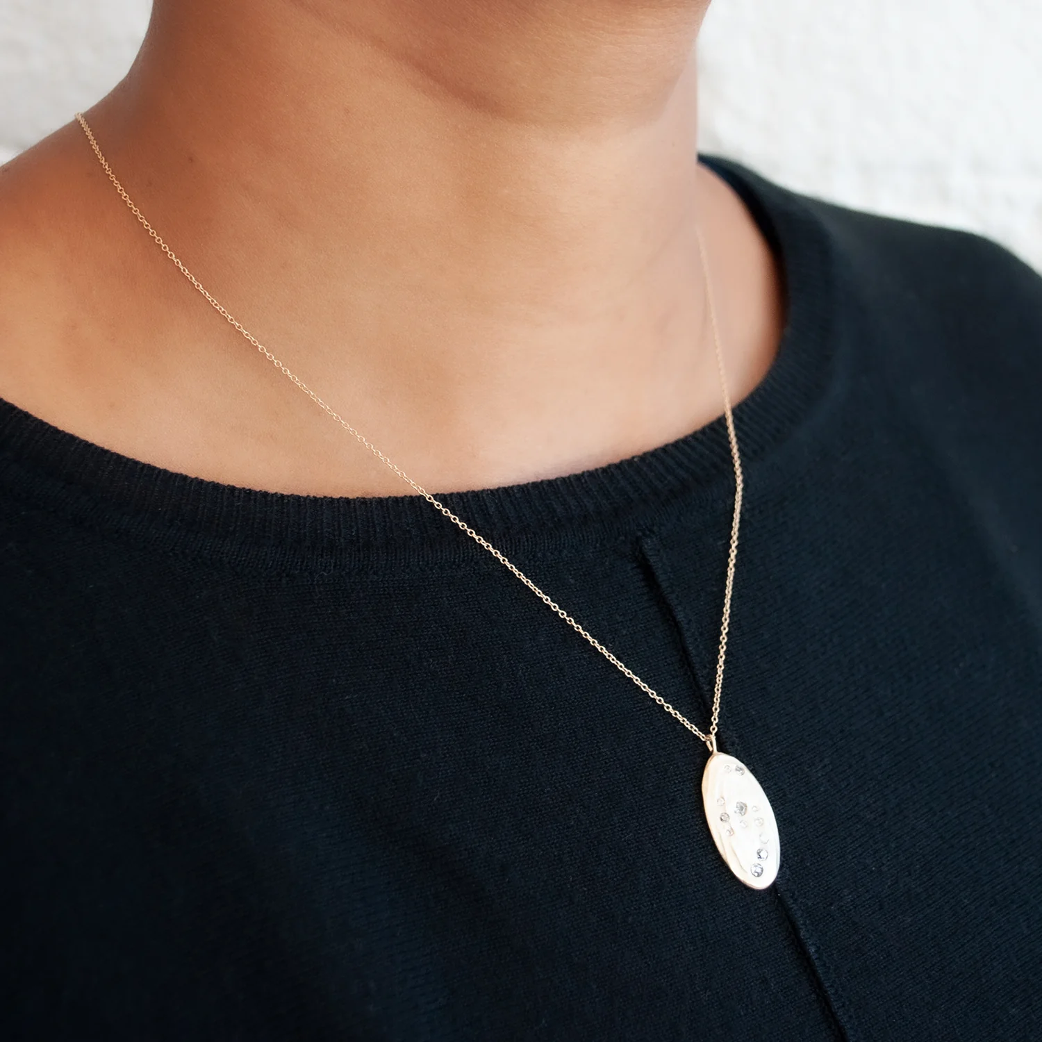 Old Mine Diamond Solar System Necklace - Image 2