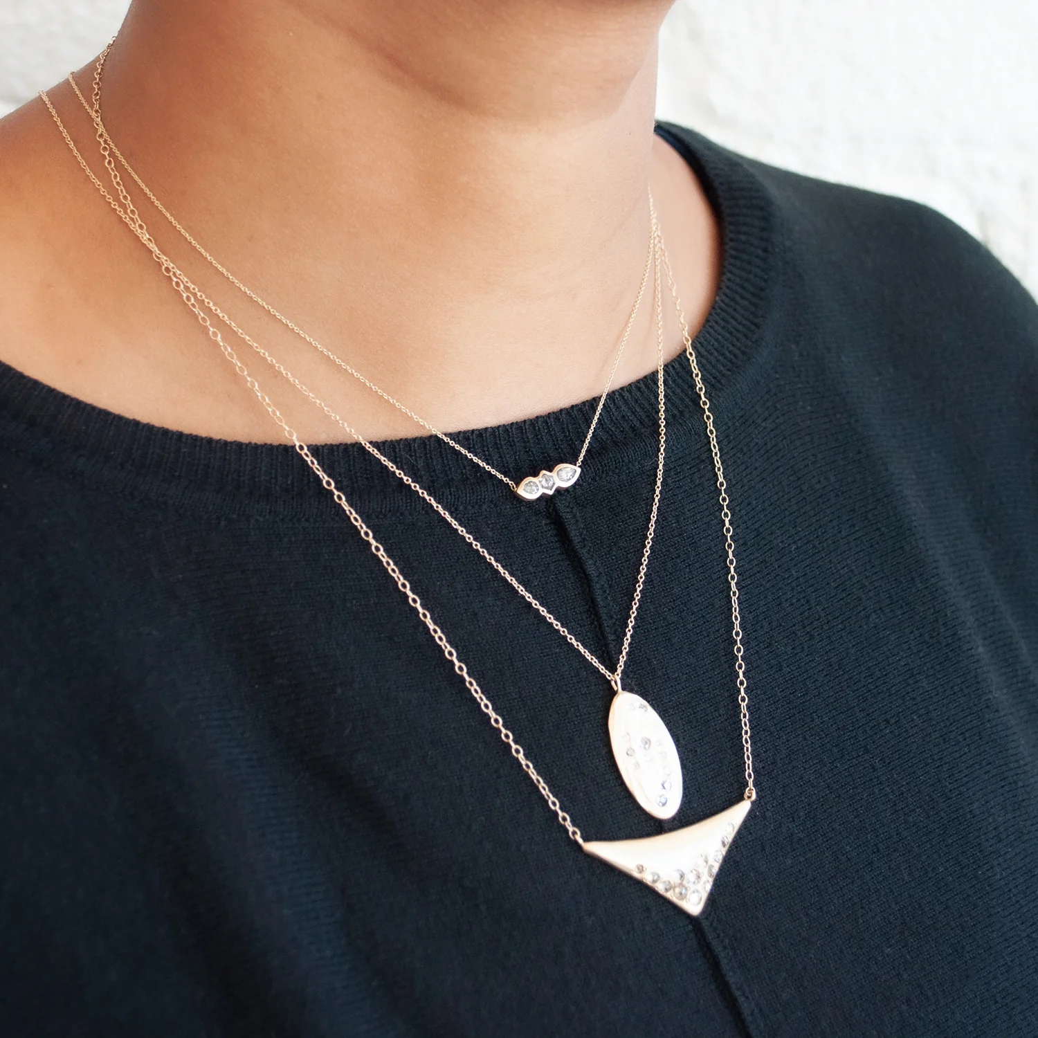 Old Mine Diamond Solar System Necklace - Image 5
