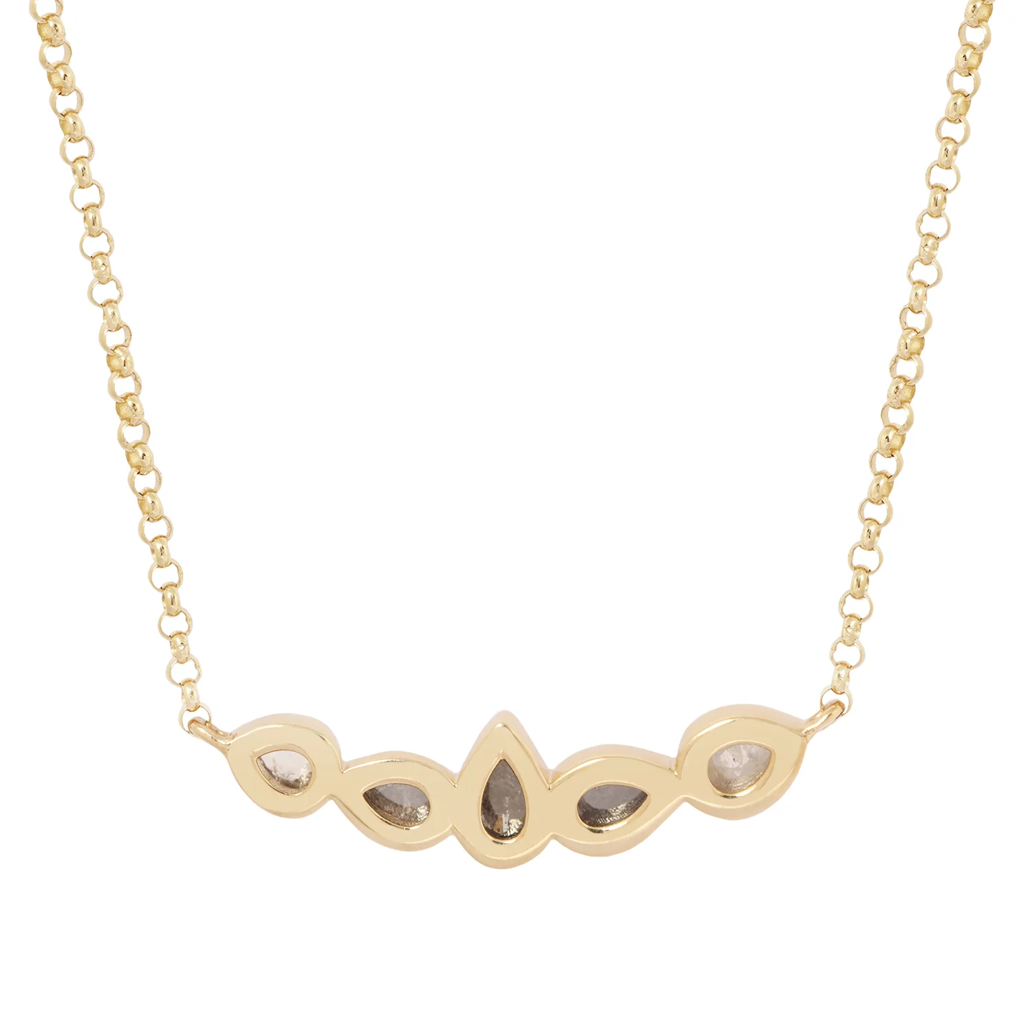 Ombre Diamond Pebble Necklace - Image 3