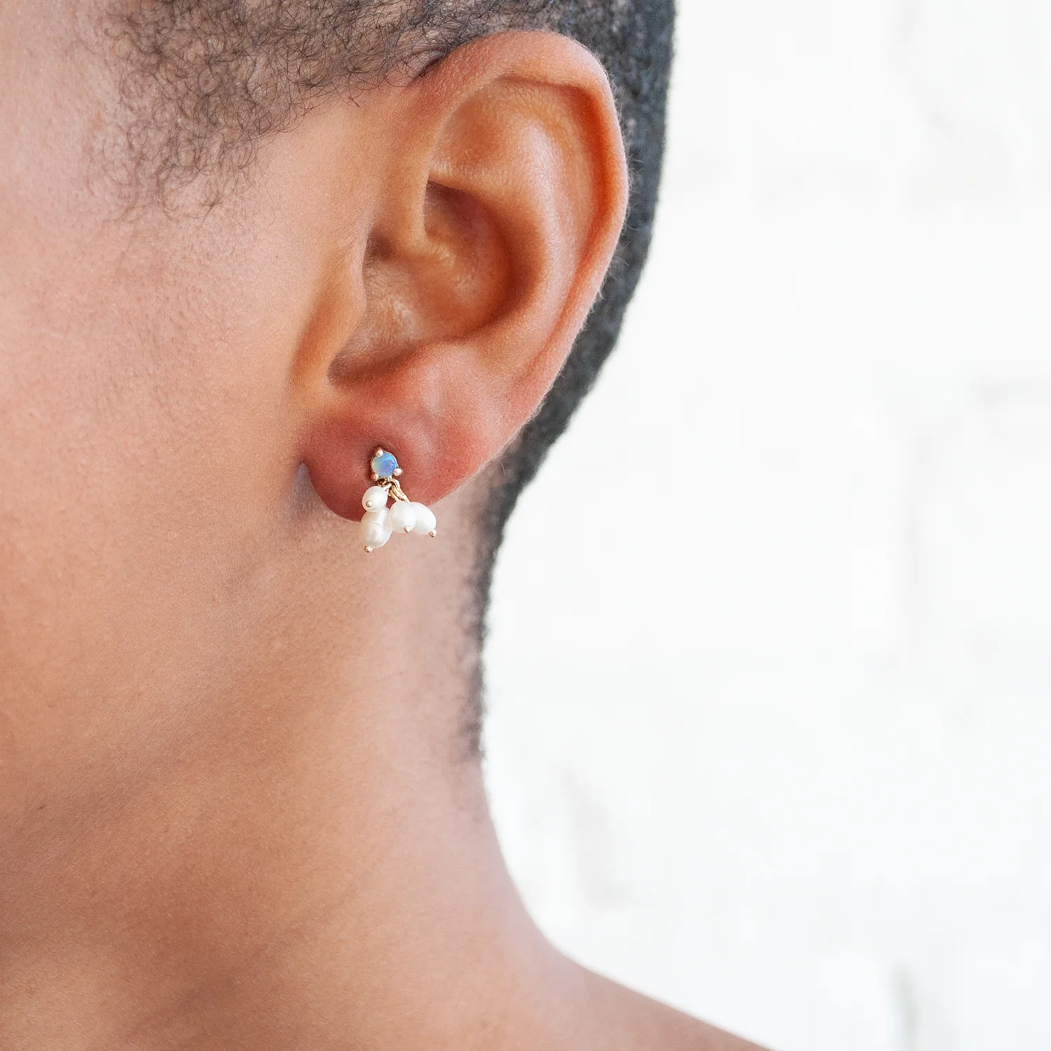 Opal and Pearl Cloudburst Earrings - Image 2